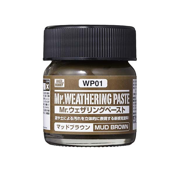 Mr. Weathering Pastel Mud Brown - Premium Acrylic Paint for Miniature Models & DIY Crafts - Perfect for Warhammer, Dioramas, and Scale Modeling Projects