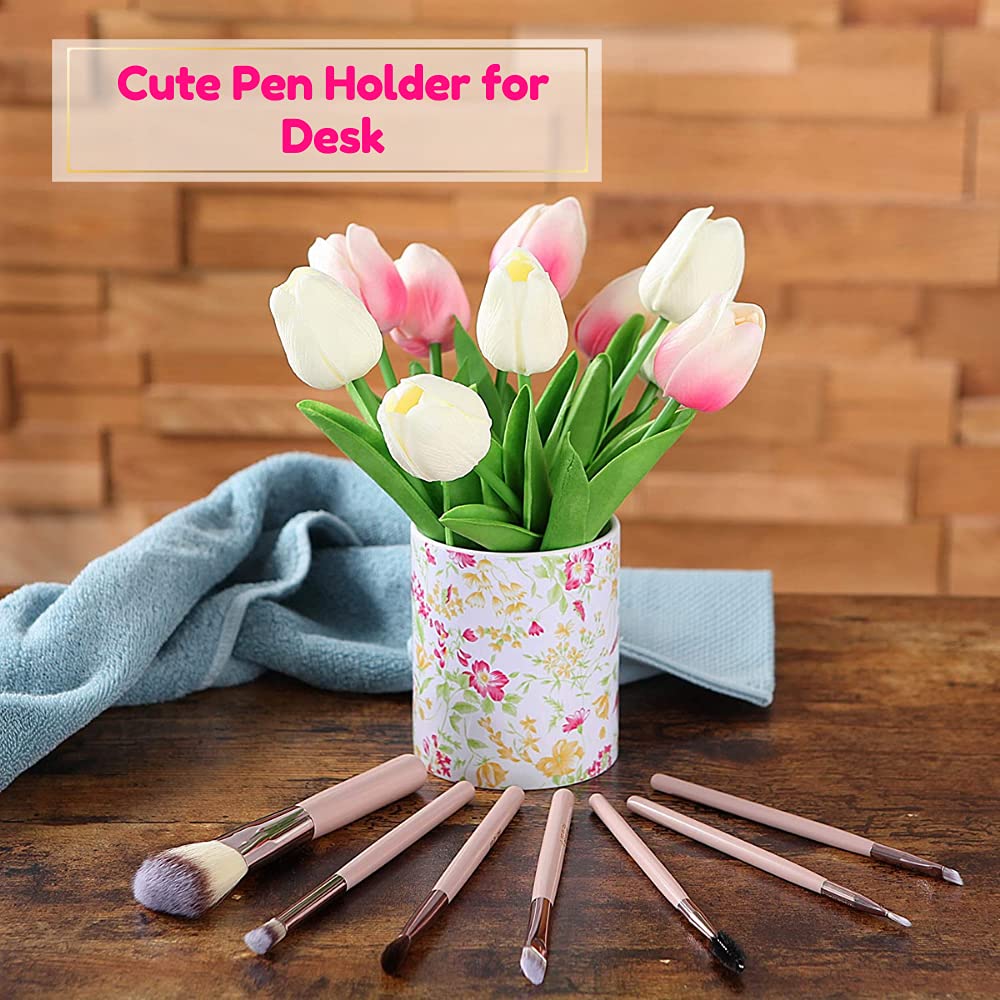 Stylish Pen and Makeup Brush Holder - Premium Desk Organizer with Pen Cup for Office, Home & Beauty Station | Perfect for Makeup Artists, Students & Professionals