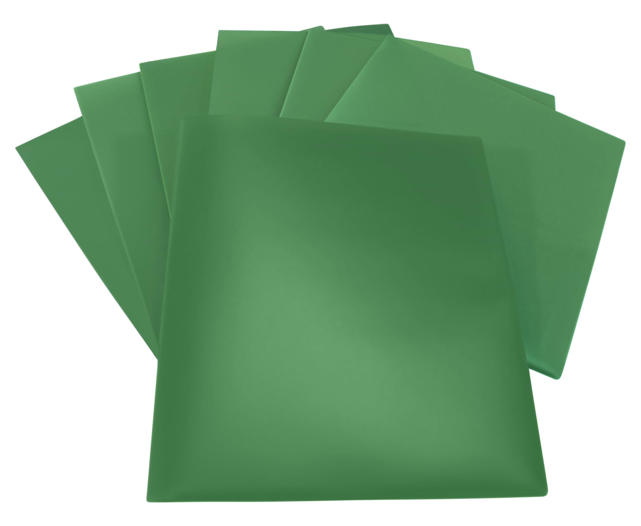School Smart 2-Pocket Poly Folders, Green, Pack of 25 - Durable Plastic Folders for Classroom Organization, Homework, and Document Storage