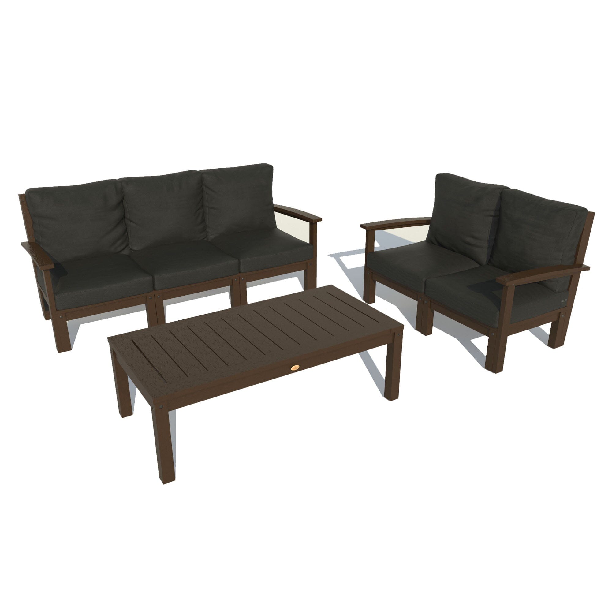 Custom Deep Seating Outdoor Furniture Set - Sofa, Loveseat & Conversation Table for Patio, Garden, Poolside & Backyard Relaxation