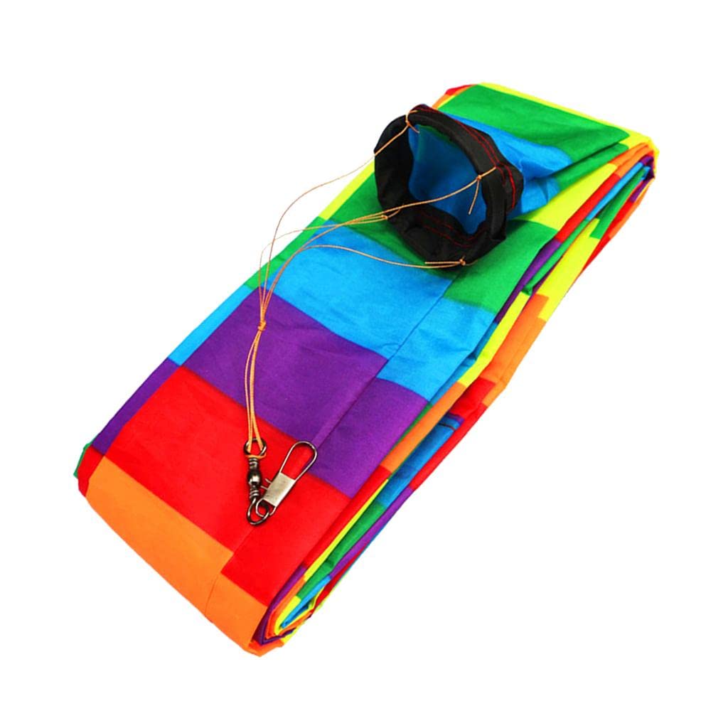 LoveinDIY 10m/15m Nylon Stunt Kite Tail - Rainbow Colored Kite Accessory for Kids Outdoor Play - Perfect for Beach, Park & Windy Day Activities