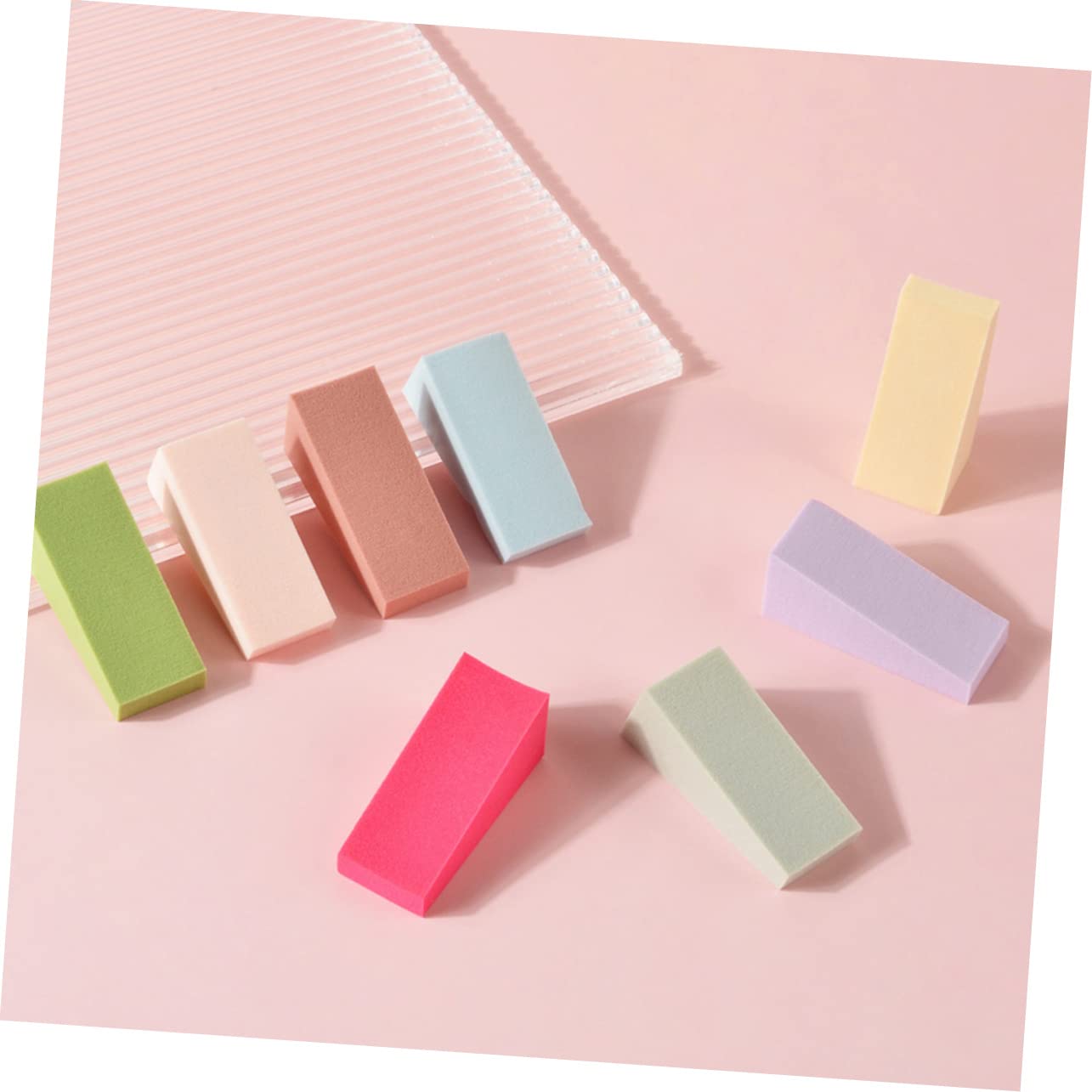 FRCOLOR 4 Sets Makeup Sponges & Nail Art Wedges - 24pcs Gradient Manicure Sponges for DIY Nail Design | Perfect for Professional Salon, Home Manicure & Beauty Enthusiasts
