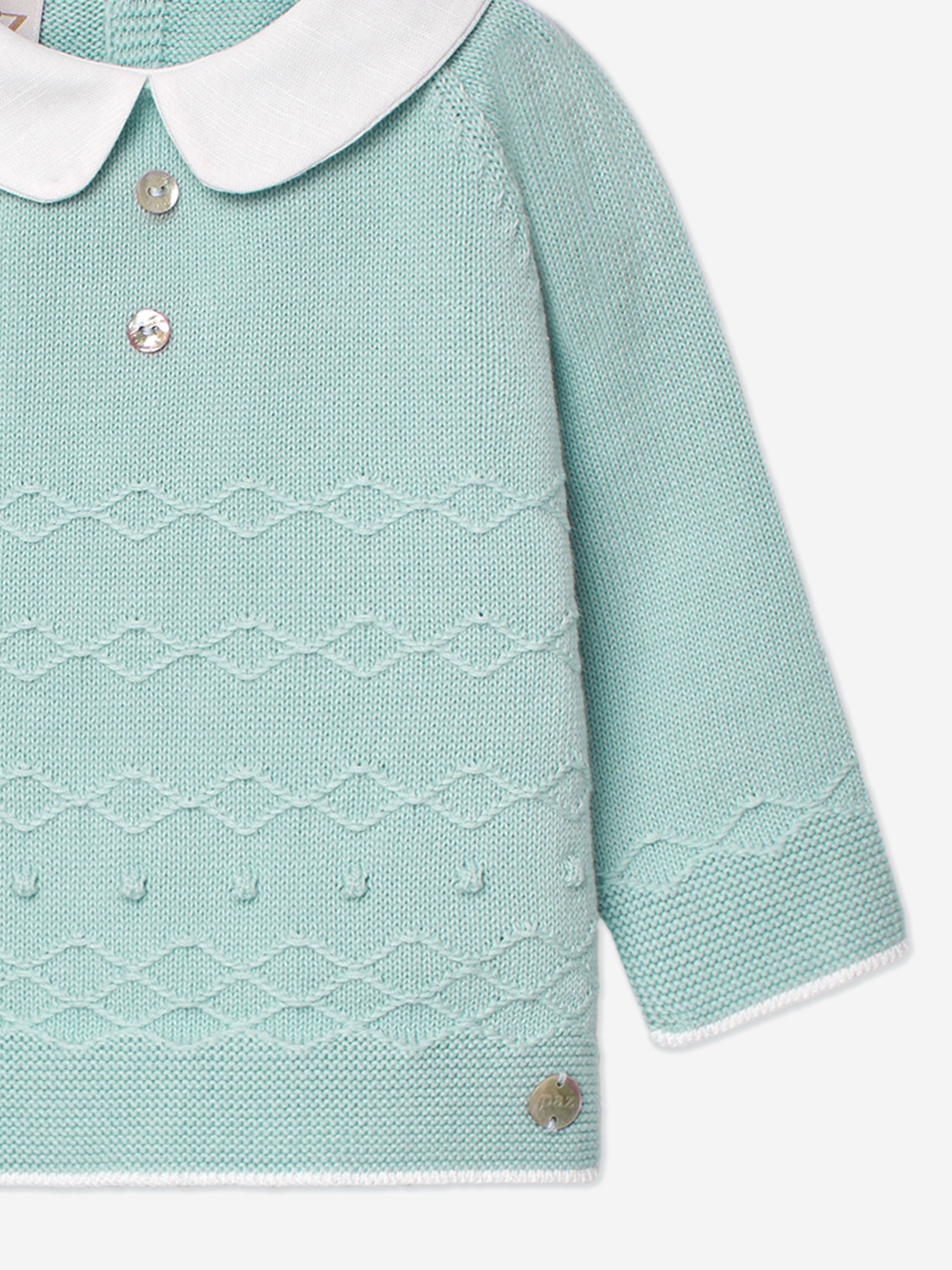 Soft Green Baby Knitted Sweater - Cozy & Warm Winter Outfit for Newborns & Toddlers - Perfect for Family Photos, Holiday Gifts & Outdoor Adventures