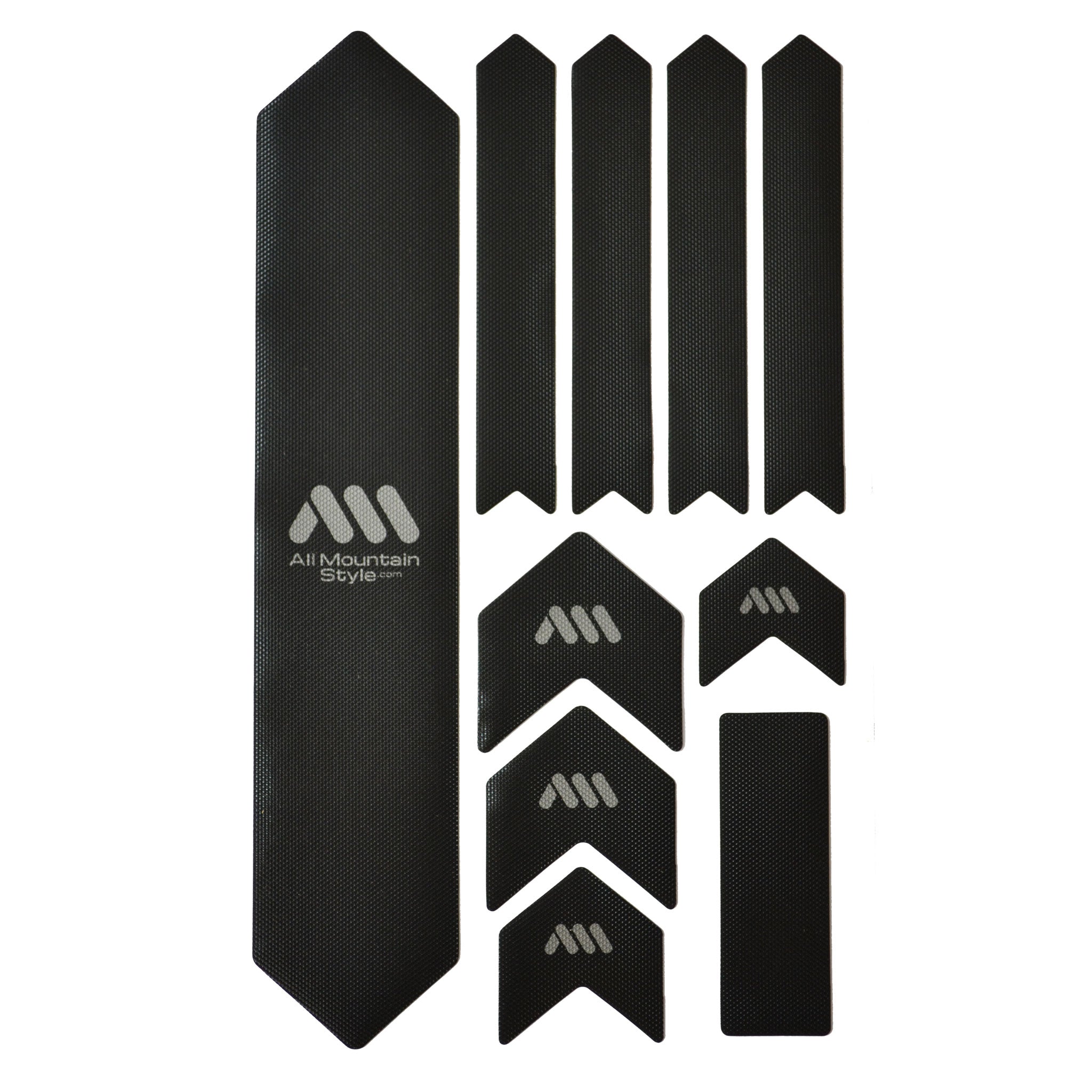 All Mountain Style Extra Honeycomb Frame Guard - Black/Silver - Durable Bike Frame Protection for Mountain & Road Bikes - Perfect for Trail Riding, Commuting & Cycling Adventures