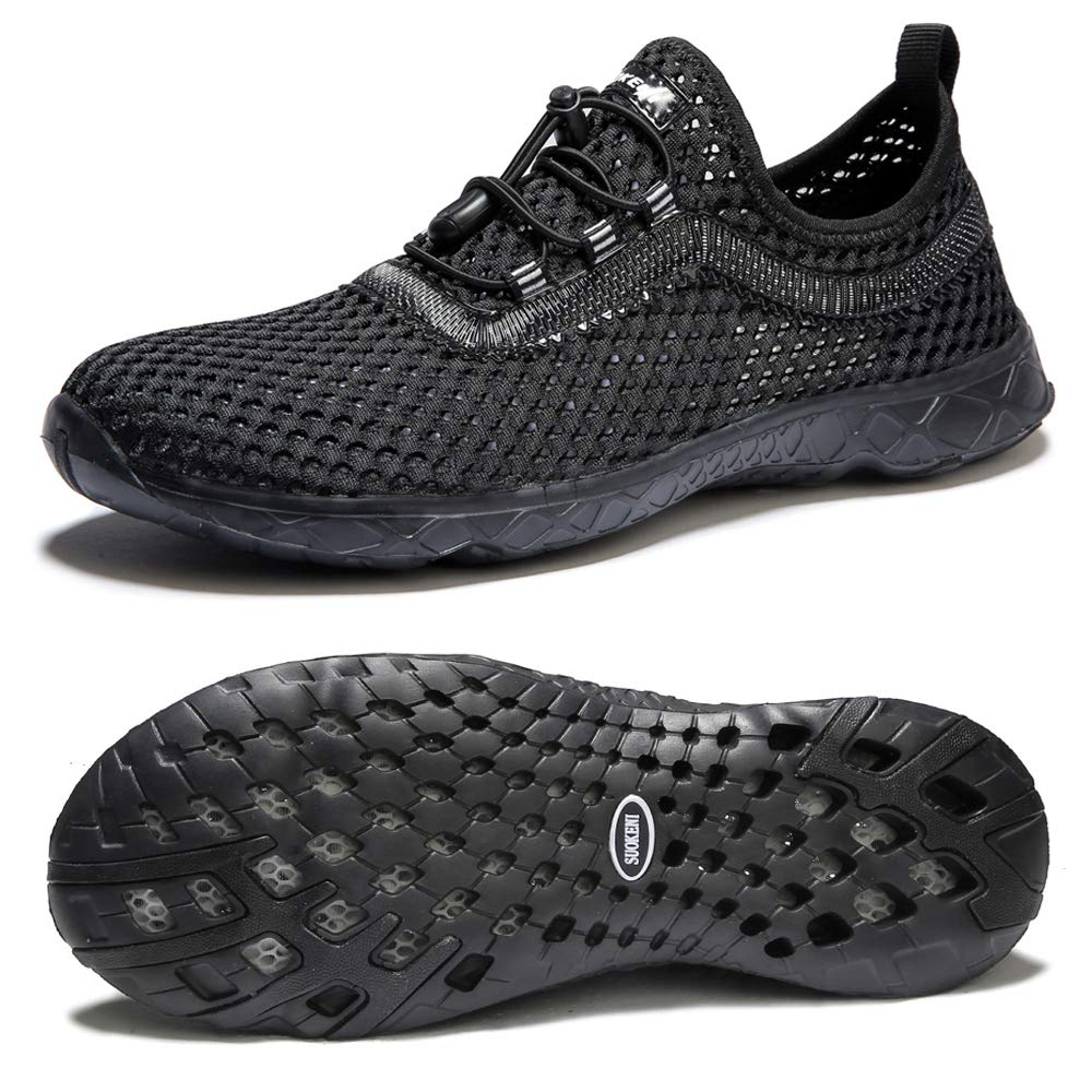 SUOKENI Men's Quick-Dry Slip-On Water Shoes for Beach, Swimming, Surfing & Water Sports - Lightweight Aqua Shoes for Pool, Boating, and Outdoor Activities