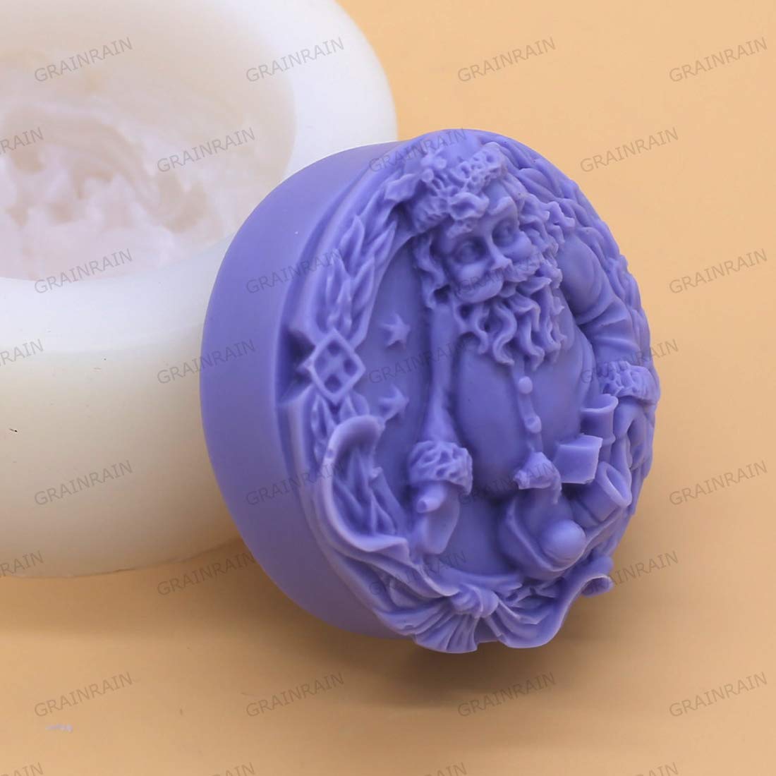 Premium Silicone Soap Molds for DIY Soap Making - Christmas Santa Claus Resin Mold (12130) - Perfect for Handmade Gifts, Holiday Crafts & Bath Bomb Molds
