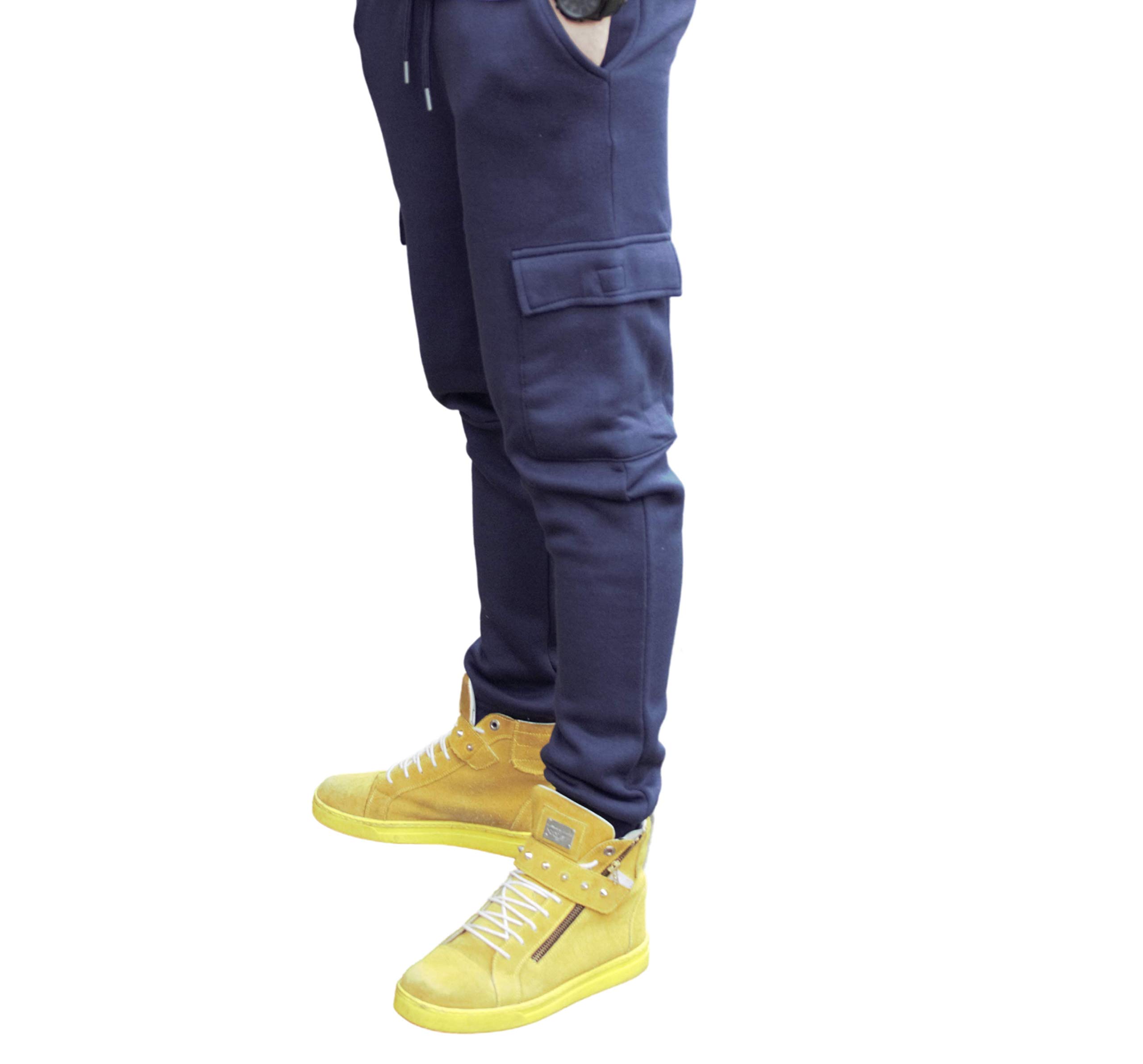 UrbanFit Men's Slim Fit Cargo Tracksuit Set - Half Zip Hoodie with Front Pouch & Cargo Joggers (S-XXL) | Gym Workout, Streetwear Fashion, Casual Outfit for Men