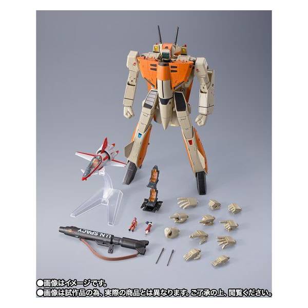 Bandai DX Chogokin Macross Robotech VF-1D Valkyrie & Fan Racer Action Figure - Collectible Anime Robot Toy for Display & Play - Perfect for Anime Fans & Model Collectors