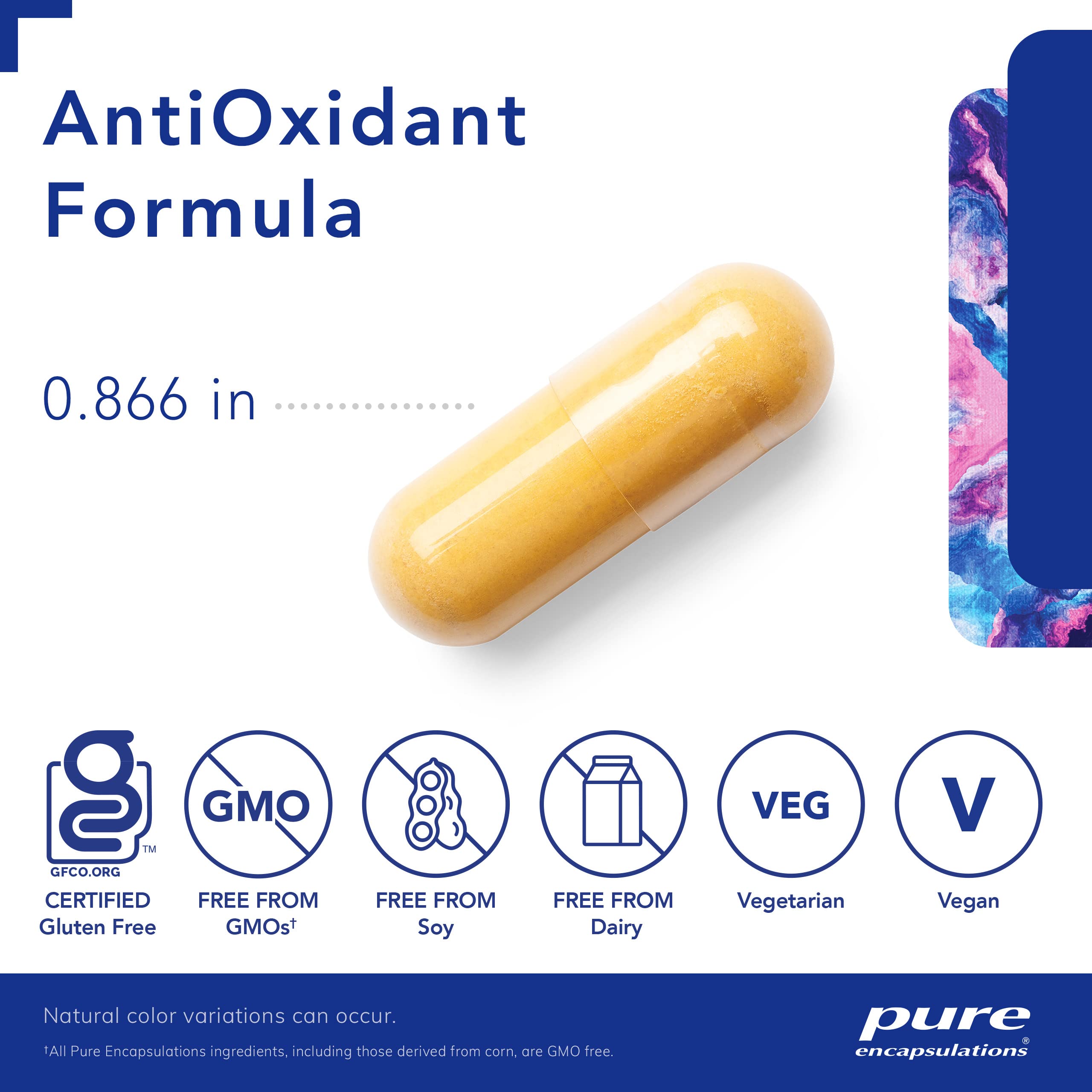 Pure Encapsulations Antioxidant Formula - Broad Spectrum Antioxidant Support with Vitamins C & E - 120 Capsules for Immune System & Cellular Health - Daily Supplement for Active Lifestyle & Wellness Support