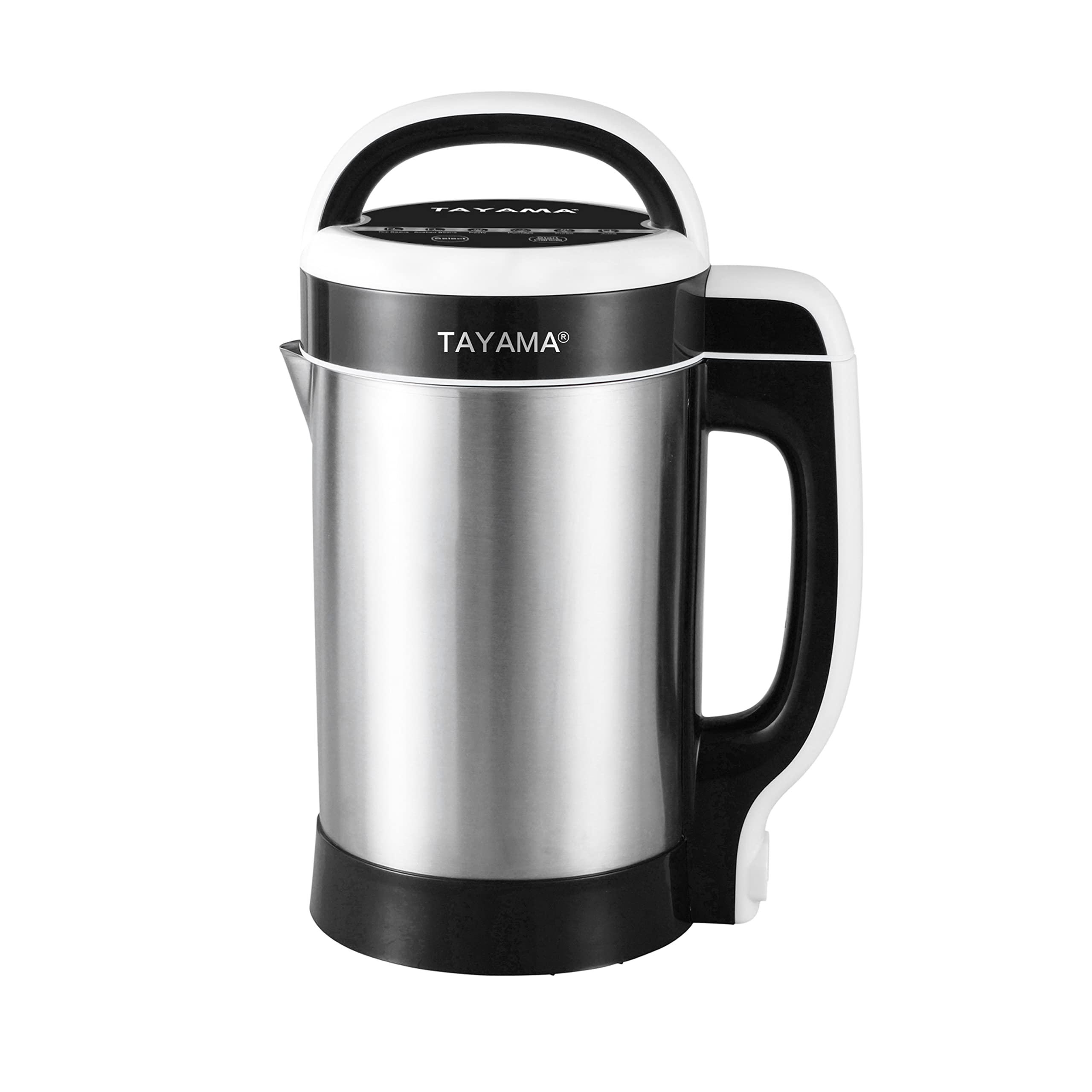 TAYAMA 1.3L Stainless Steel Soy Milk Maker & Nut Milk Machine - Multi-Functional, Fast Heating, Quiet Operation - Perfect for Homemade Almond Milk, Soy Milk, Oat Milk (Black) | Great for Vegan, Keto & Healthy Lifestyle