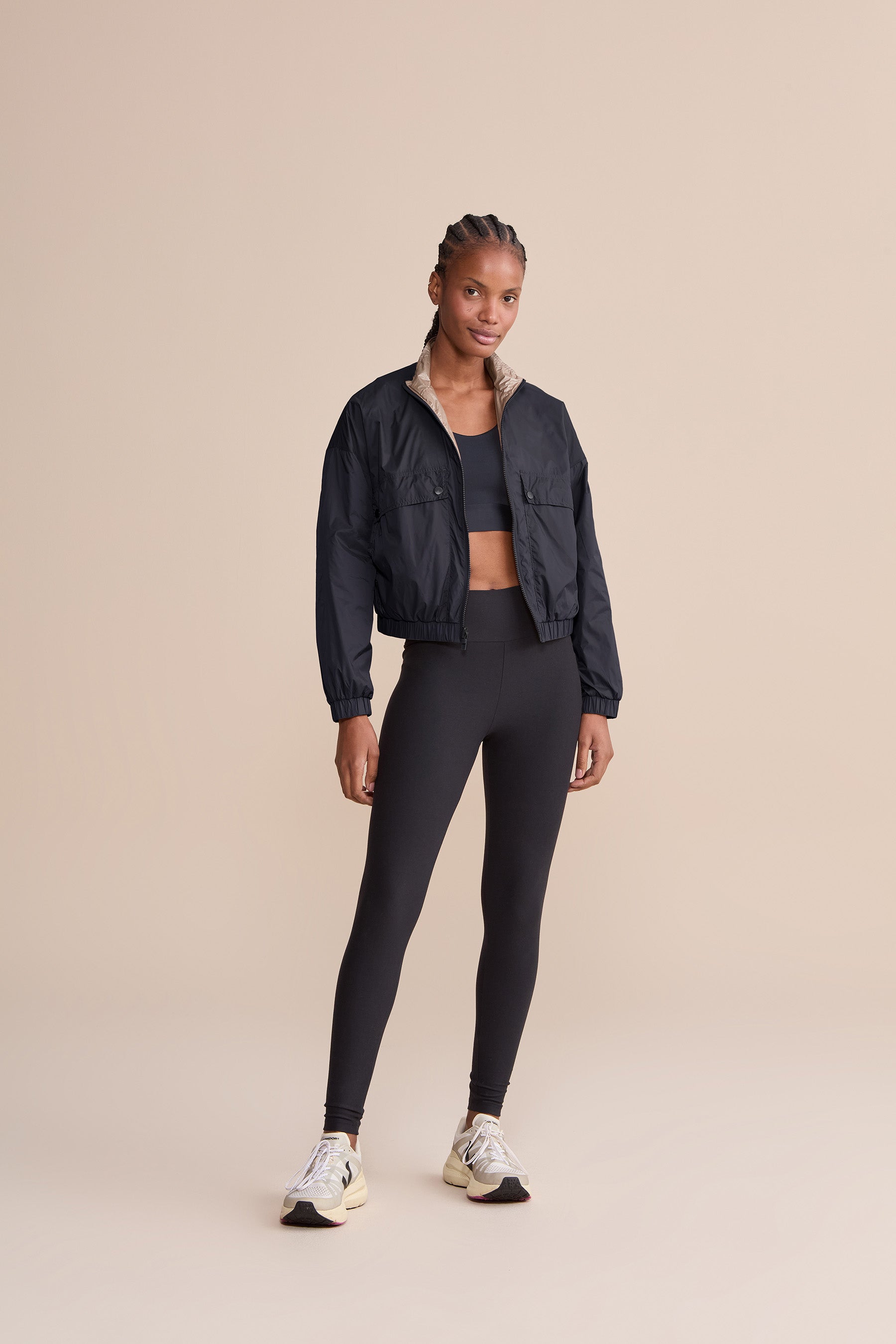 Reversible Track Side Jacket for Men & Women - Lightweight Windbreaker with Zippered Pockets - Perfect for Running, Hiking & Outdoor Activities