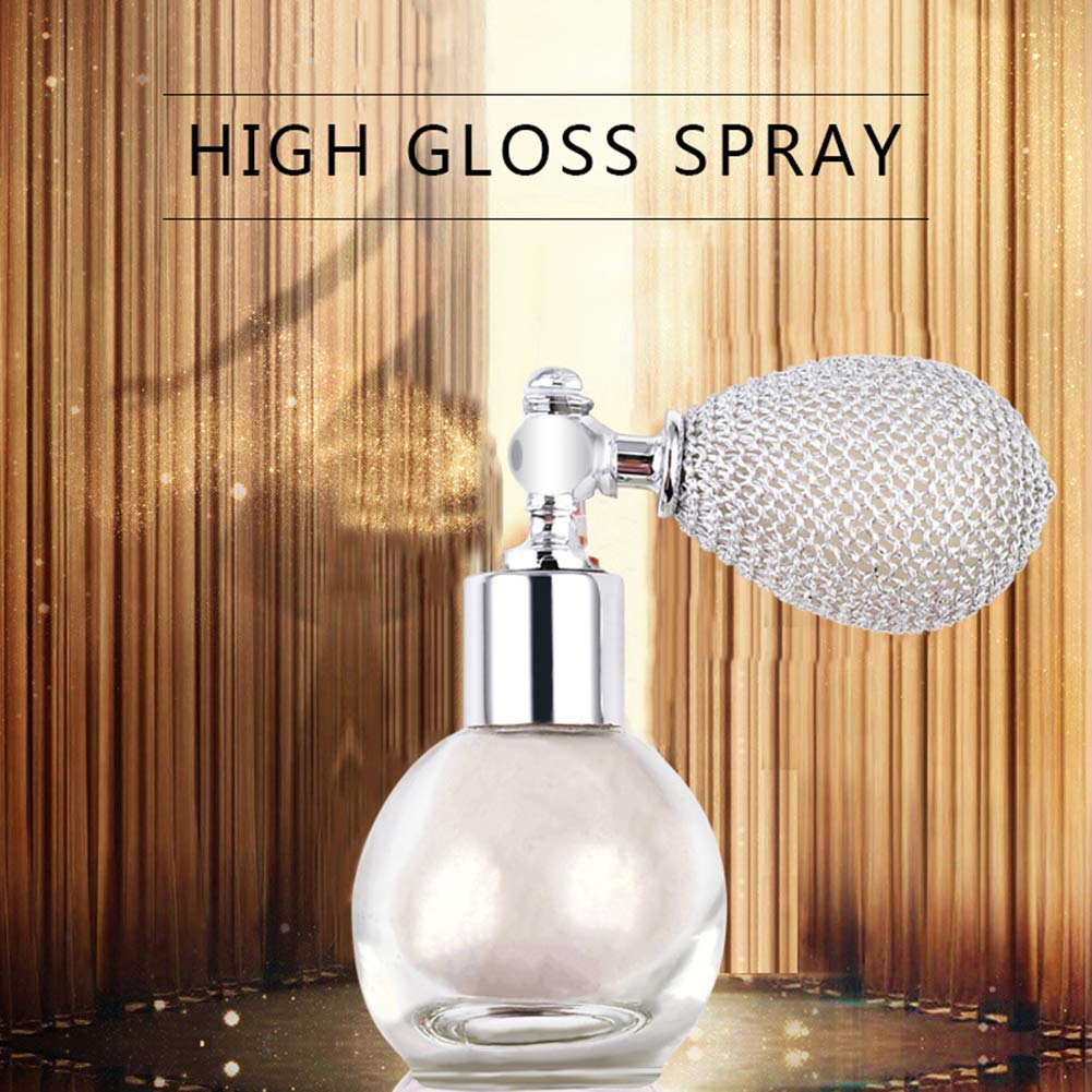 GL-Turelifes Highlighter Loose Powder Spray - Shimmer & Sparkle Makeup for Hair, Face & Body | Vegan & Cruelty-Free | #3 Nude Pink | Perfect for Parties, Festivals & Special Occasions