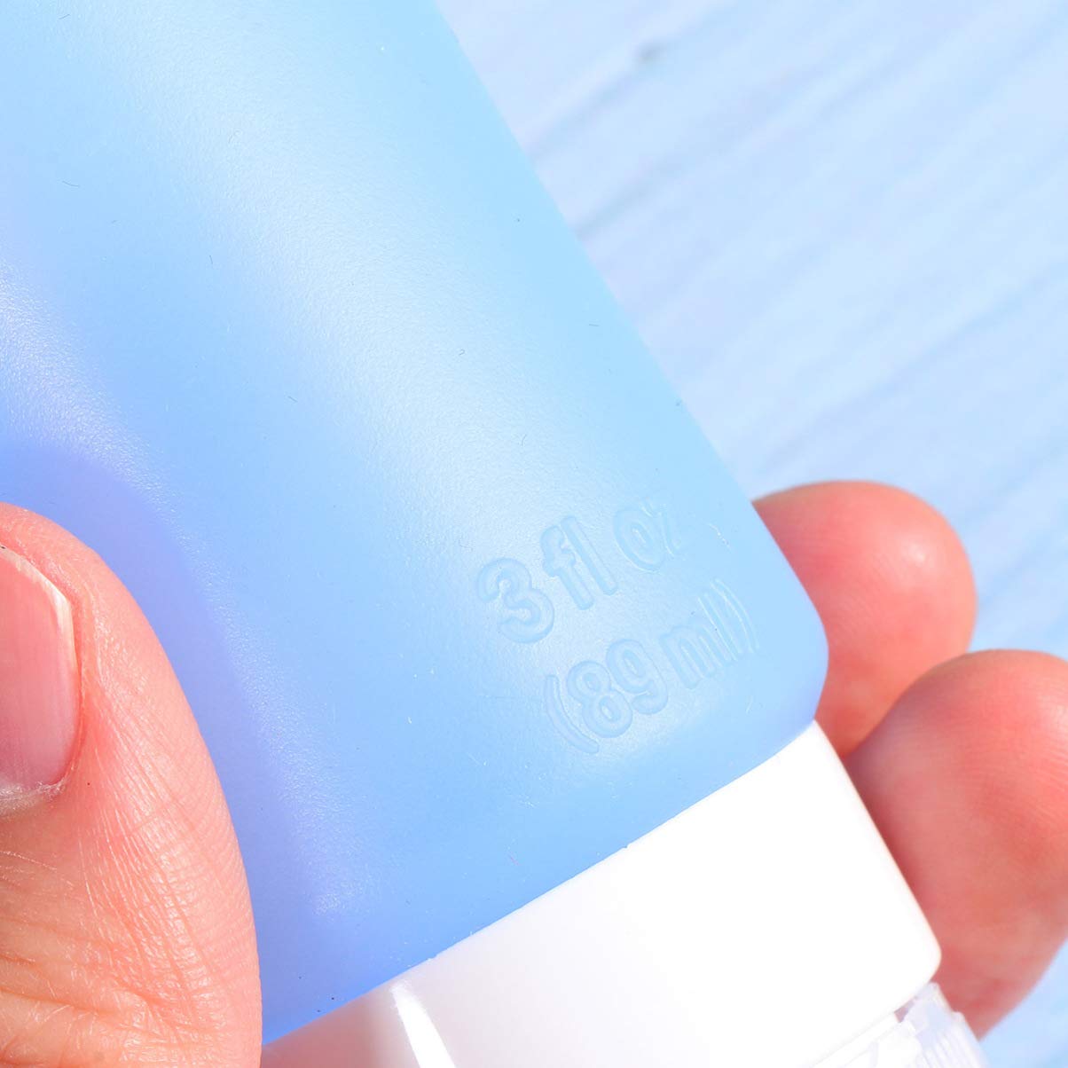 Healifty 2-Pack Empty Travel Bottles Set - Refillable Silicone Squeeze Bottles for Shampoo, Lotion & Shower Gel - Leak-Proof Mini Containers for Toiletries - Perfect for Air Travel, Gym & Vacation Essentials
