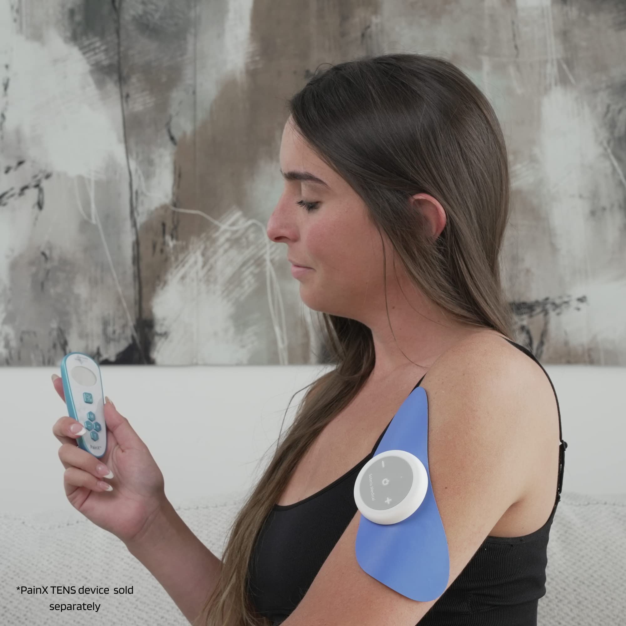 Soterix PainX TENS Unit Electrode Gel Pad Refills - 6 Pads (Small Size) - Wireless Muscle Stimulator Pads for Knee, Back & Neck Pain Relief - Perfect for Home Therapy & Post-Workout Recovery