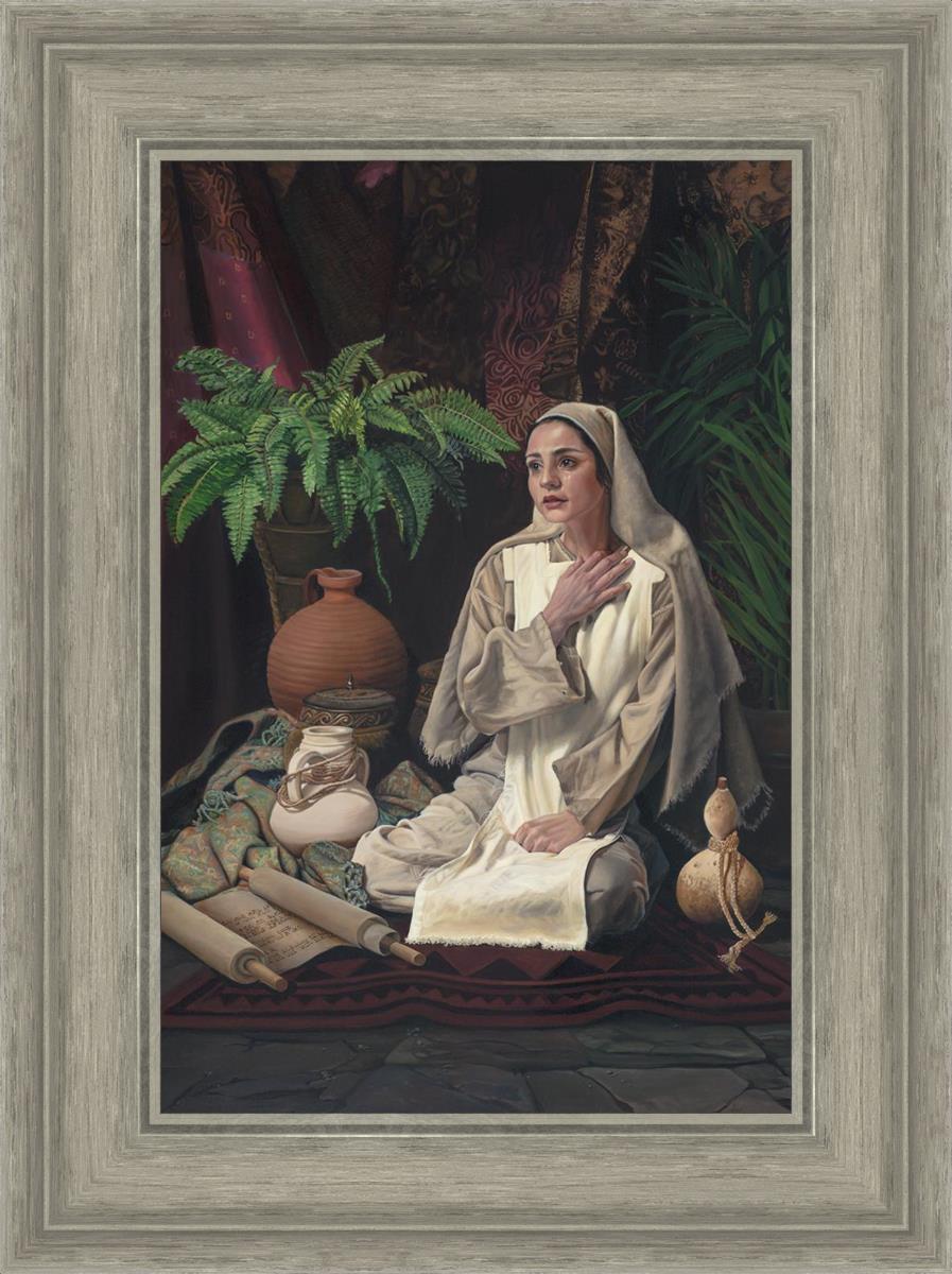 Behold Thy Handmaiden - Elegant Christian Home Decor for Prayer & Meditation | Perfect for Church Altars, Home Worship Spaces & Gift Giving