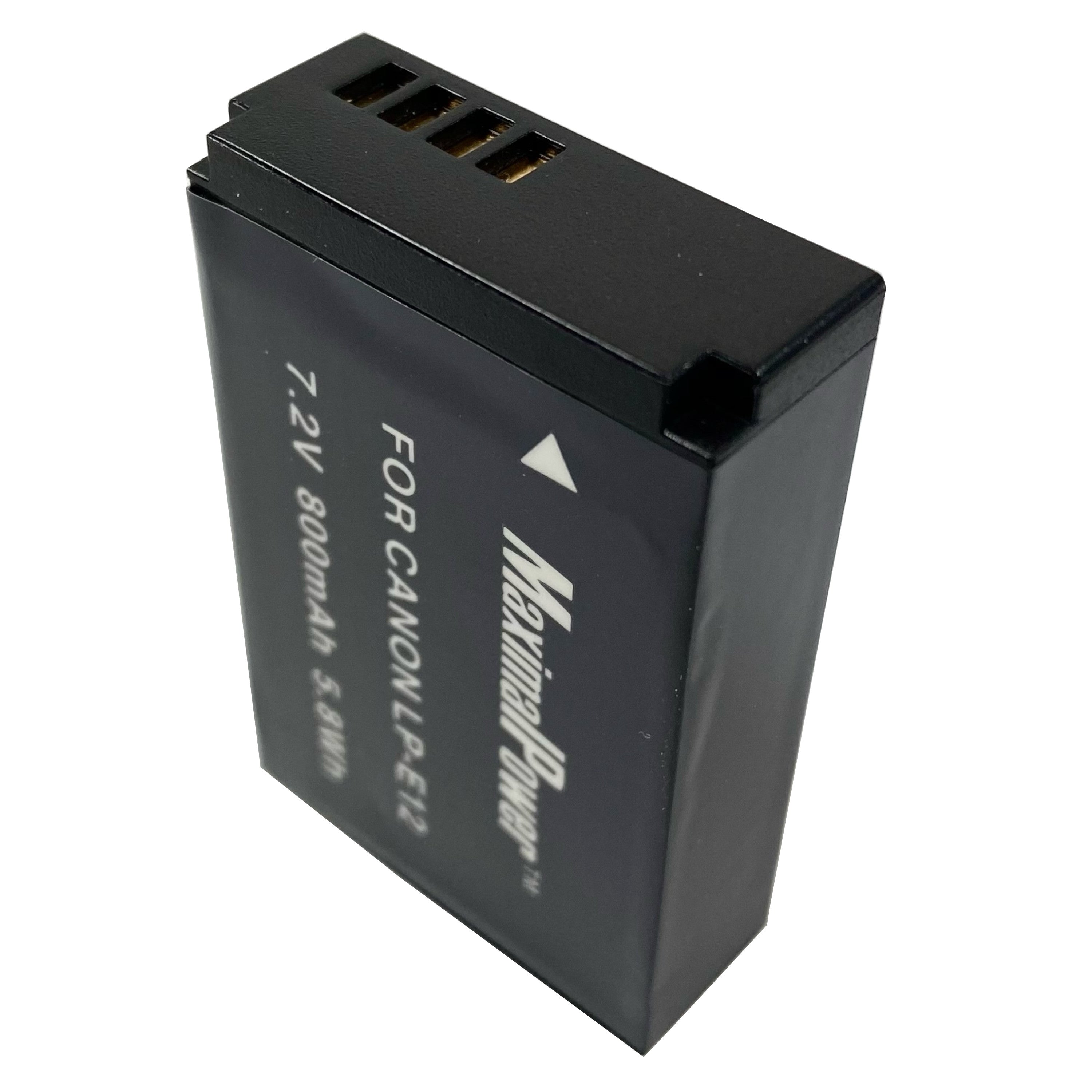 MaximalPower LP-E12 Replacement Battery for Canon EOS M Series (M/M2/M10/M50/M50 Mark II/M100/M200) & SX70 HS & Rebel SL1 Digital Cameras - Long-Lasting Power for Travel Photography & Vlogging