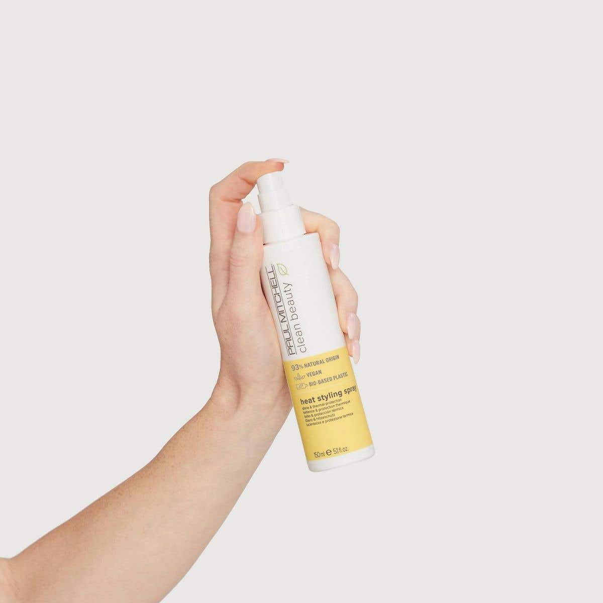 Clean Beauty Heat Protectant Styling Spray for Hair - Shield & Shine for Blowouts, Straightening & Curling | Vegan & Cruelty-Free