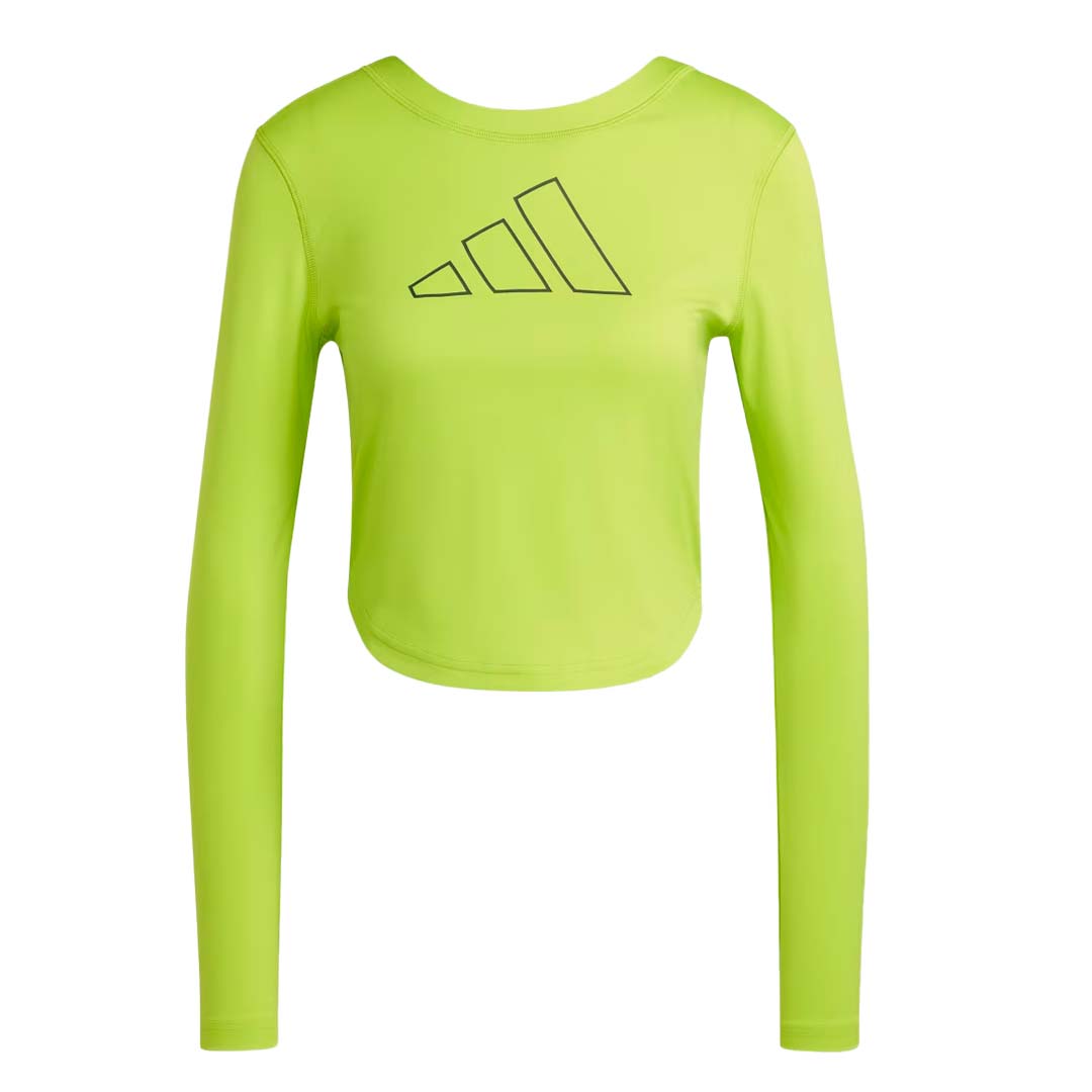 Adidas Women's Hyperbright Training Long Sleeve T-Shirt - Moisture Wicking Workout Top for Yoga, Running & Gym (Style IL6618) | Perfect for Active Lifestyles & Outdoor Sports