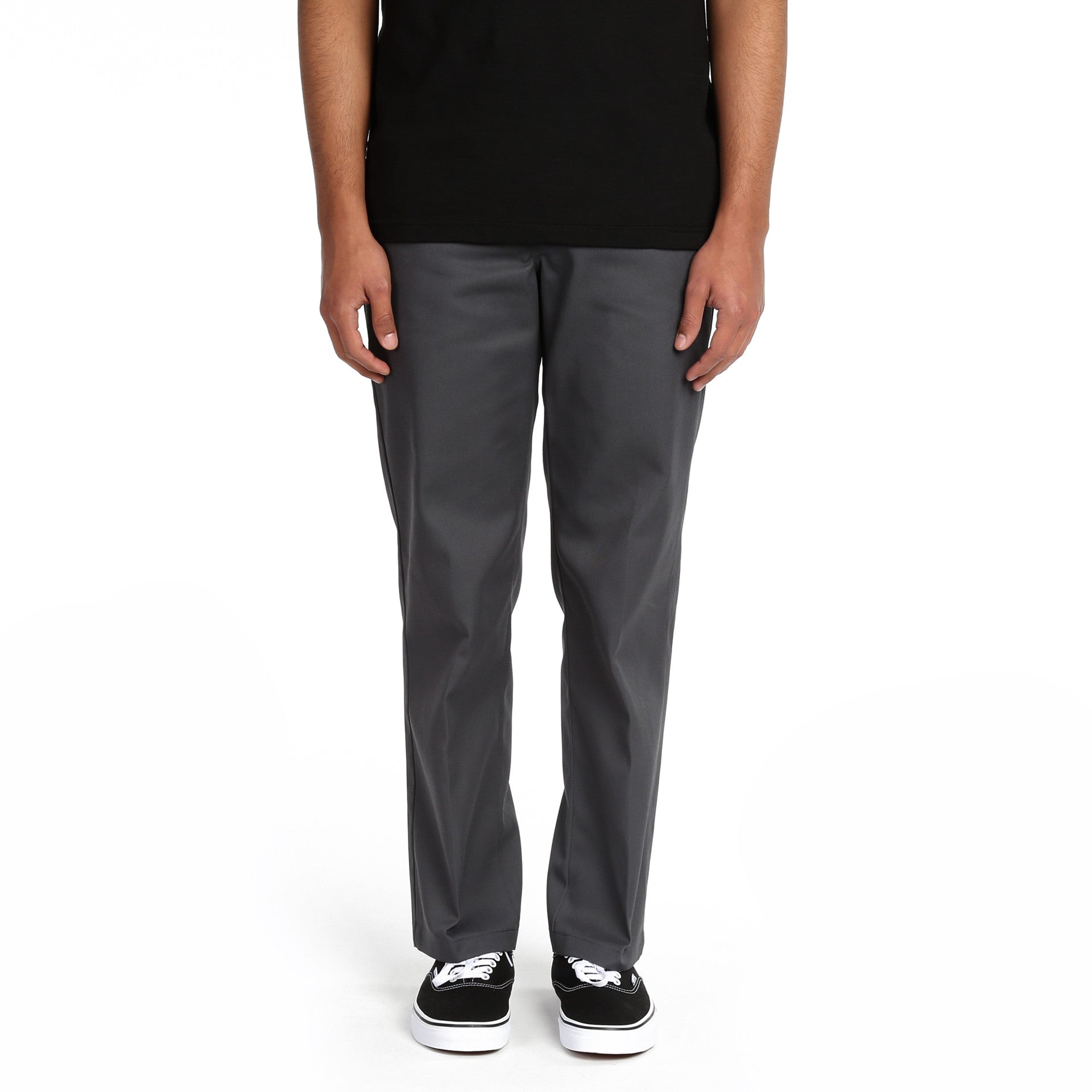 Dickies Slim Fit 873 Work Pants for Men - Durable & Comfortable Workwear - Charcoal Grey - Ideal for Construction, Warehouse & Outdoor Jobs