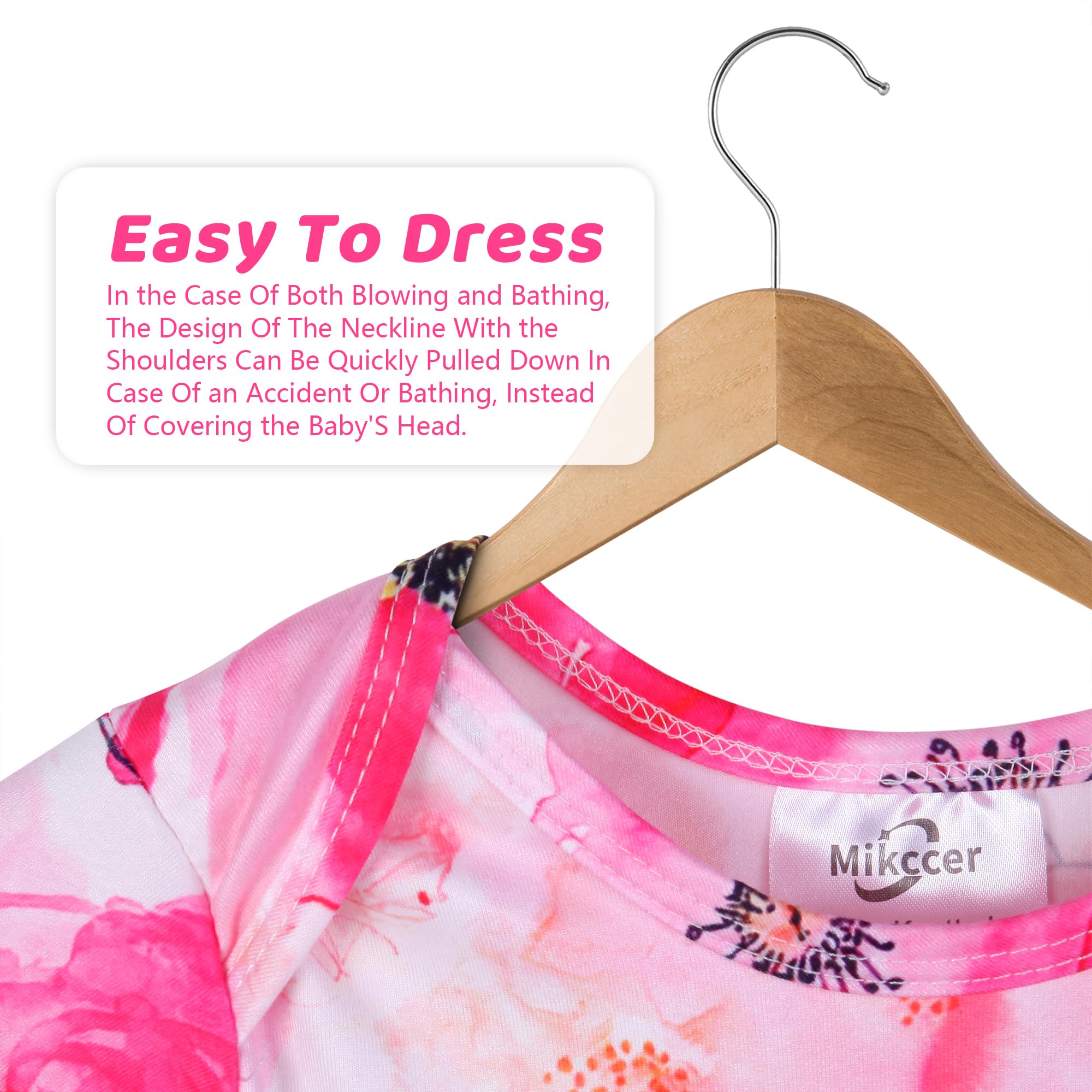 Super Soft Knotted Baby Gown for Newborn Girls | Breathable Infant Sleeper & Coming Home Outfit with Hat Set | Perfect for Nighttime, Hospital & Photo Shoots