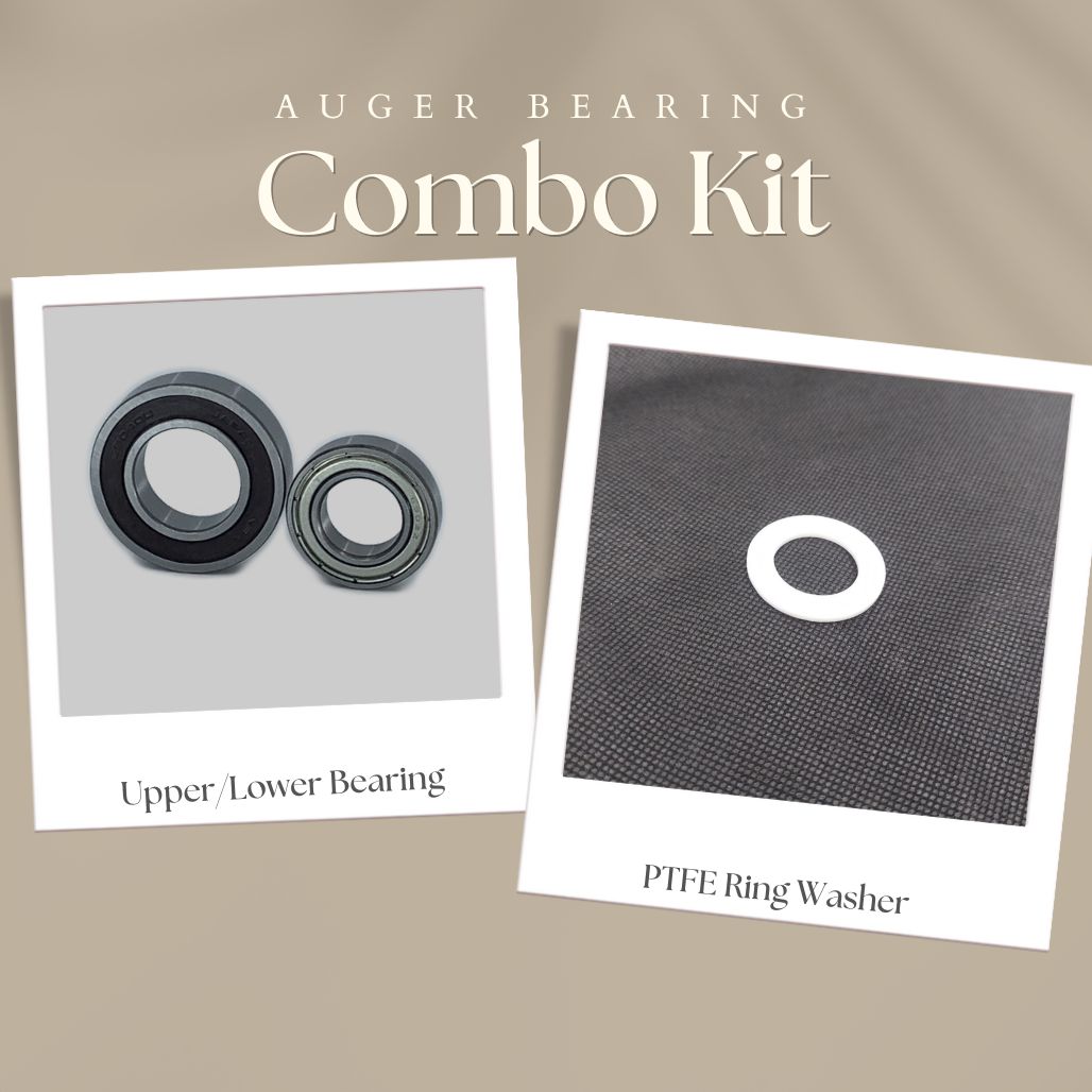 ComfortBilt Pellet Stove Auger Bearing Set - Upper & Lower with PTFE Washer | Replacement Parts for Pellet Stove Maintenance | Perfect for Home Heating & Winter Comfort