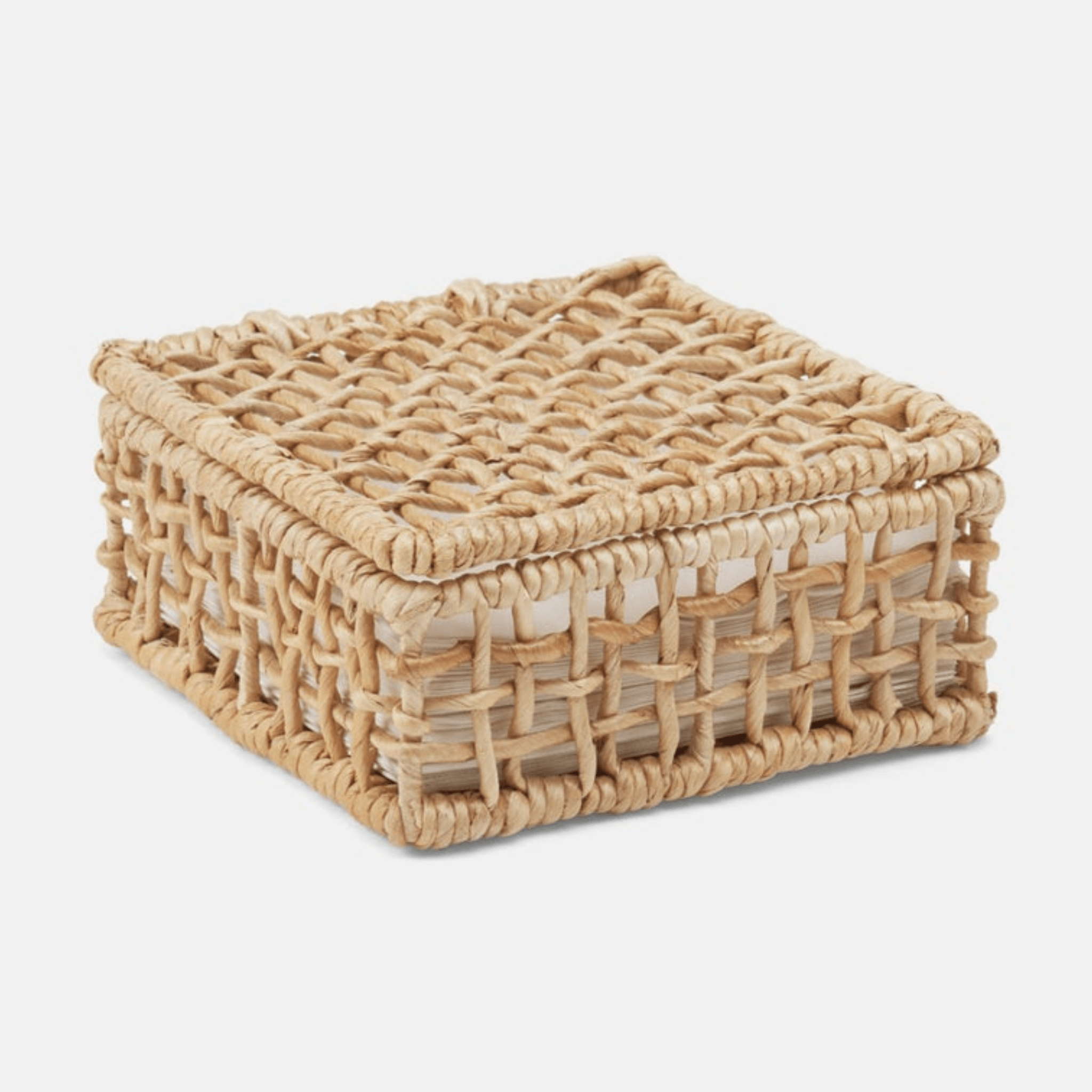 Eco-Friendly Banana Bark Bleached Napkin Holder - Natural & Stylish Tableware Organizer for Dining, Kitchen, and Party Decor