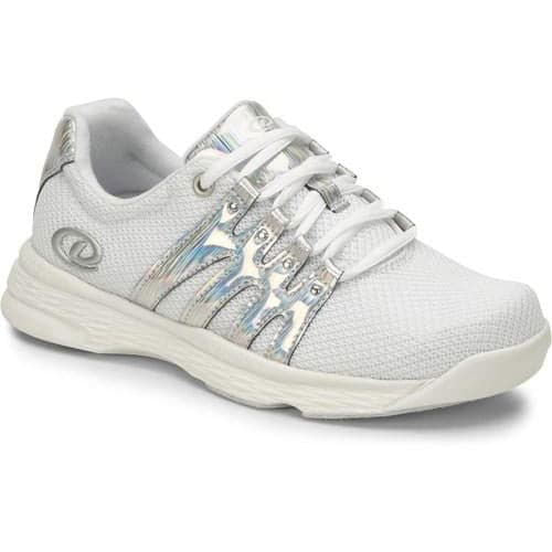 Dexter Women's Kathy White/Silver Bowling Shoes - Lightweight & Comfortable for League Play & Casual Bowling