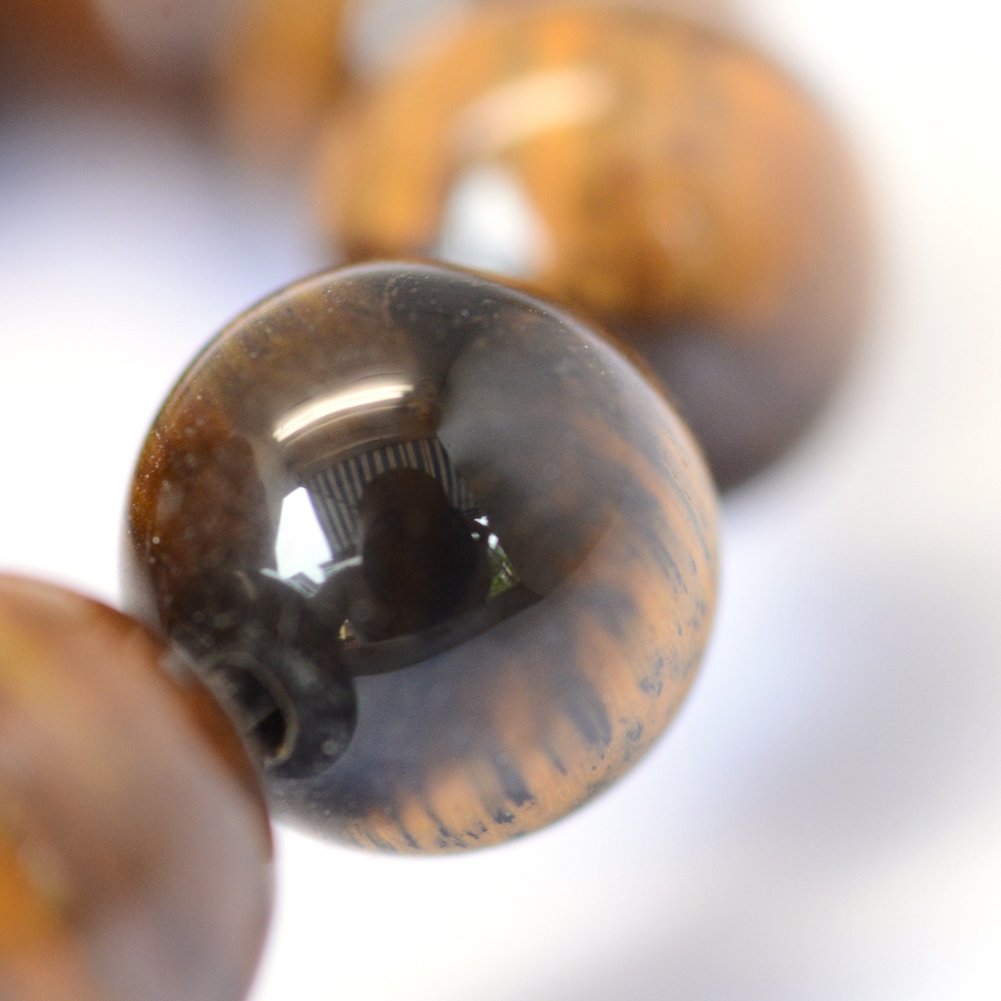Natural Tiger Eye Beads Strands - 5 Strands, 15.5 Inches, 6-6.5mm Round Gemstone Beads, Grade AB, Undyed, 1mm Hole for Jewelry Making - DIY Bracelets, Necklaces & Craft Projects - Perfect for Boho, Spiritual & Healing Jewelry Designs