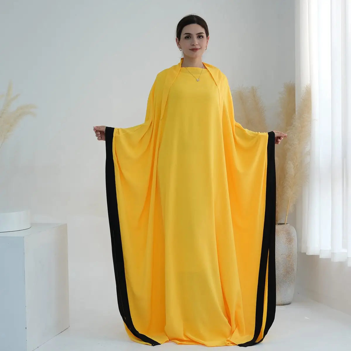 Elegant Trim Prayer Dress - Modest Jilbab Abaya for Women | Halal Islamic Prayer Outfit | Perfect for Mosque, Eid, and Daily Worship