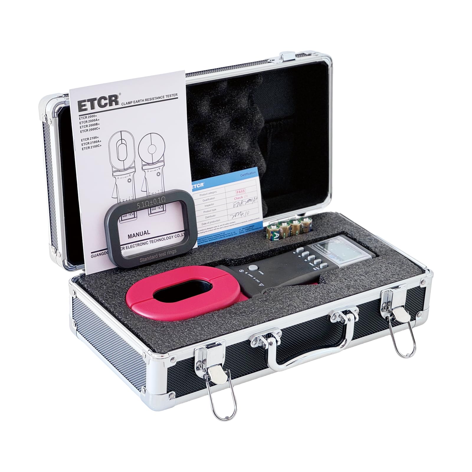 ETCR2000A+ Digital Clamp Ground Resistance Tester 0.01-200Ω for Electrical Safety Testing - Perfect for Industrial, Commercial & Residential Electrical Maintenance