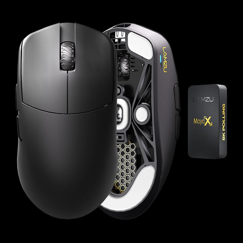 Lamzu Maya X Wireless Gaming Mouse - Lightweight, Ergonomic Design for PC & Mac - Perfect for FPS, MOBA, and Esports Gaming