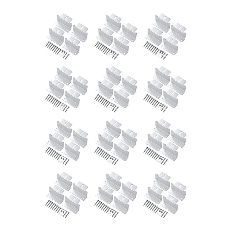 Heavy Duty Solar Panel Mounting Z Brackets - 4 Pack for Secure Installation | High-Quality Anodized Aluminum Bracket Set | Perfect for Roof, Ground, or RV Solar Panel Systems