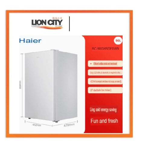 Haier 90L Bar Fridge - BC 90GHSDE0W9 Compact Beverage Cooler with 2-Year Warranty & 3-Pin Plug - Perfect for Home, Office, or Entertainment Spaces