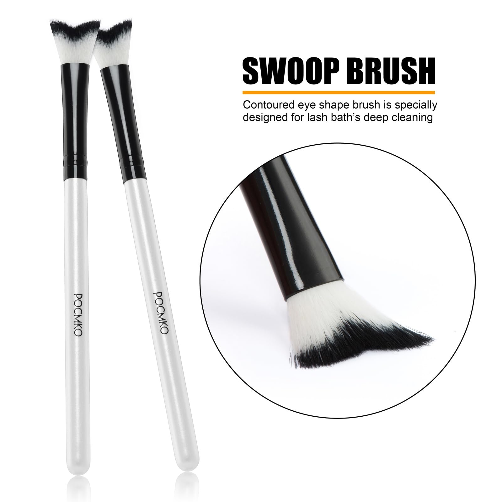 10 PCS Curved Fluffy Lash Cleaning Brushes - Professional Eyelash Extension Shampoo & Cleansing Brush Set for Lash Bath & Wash | Perfect for Salon, Spa & Home Use