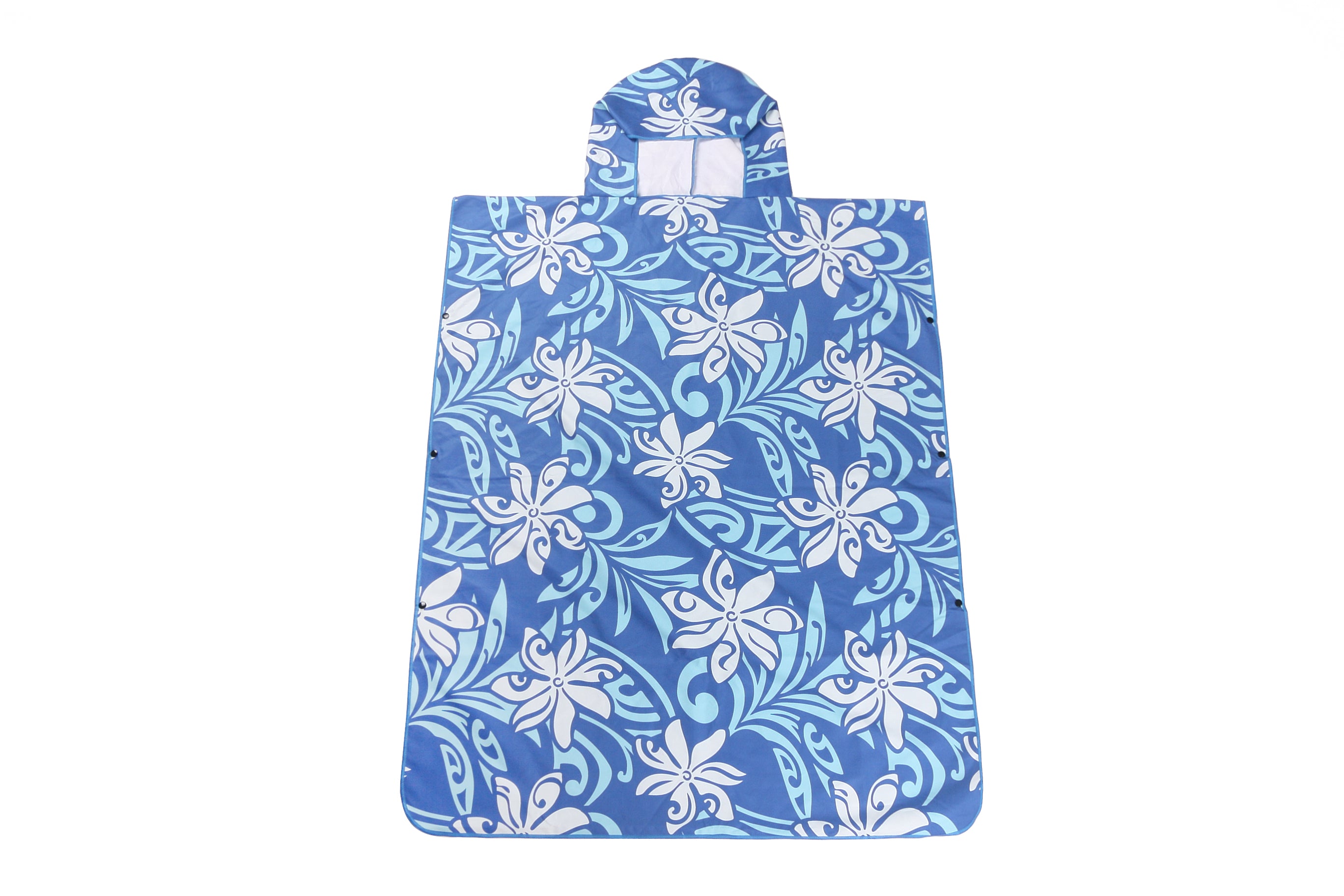 Premium Hooded Beach Towel Poncho for Adults - Soft & Absorbent Tiare Infinity Blue - Perfect for Swimming, Surfing, and Outdoor Activities