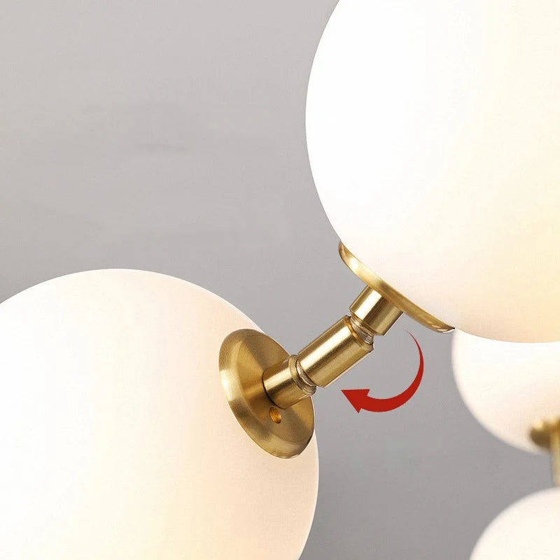 Modern Minimalist Bubble Glass Orb Chandelier - Elegant Ceiling Light Fixture for Dining Room, Living Room, Bedroom Decor | Energy Efficient LED Lighting for Home & Office Spaces