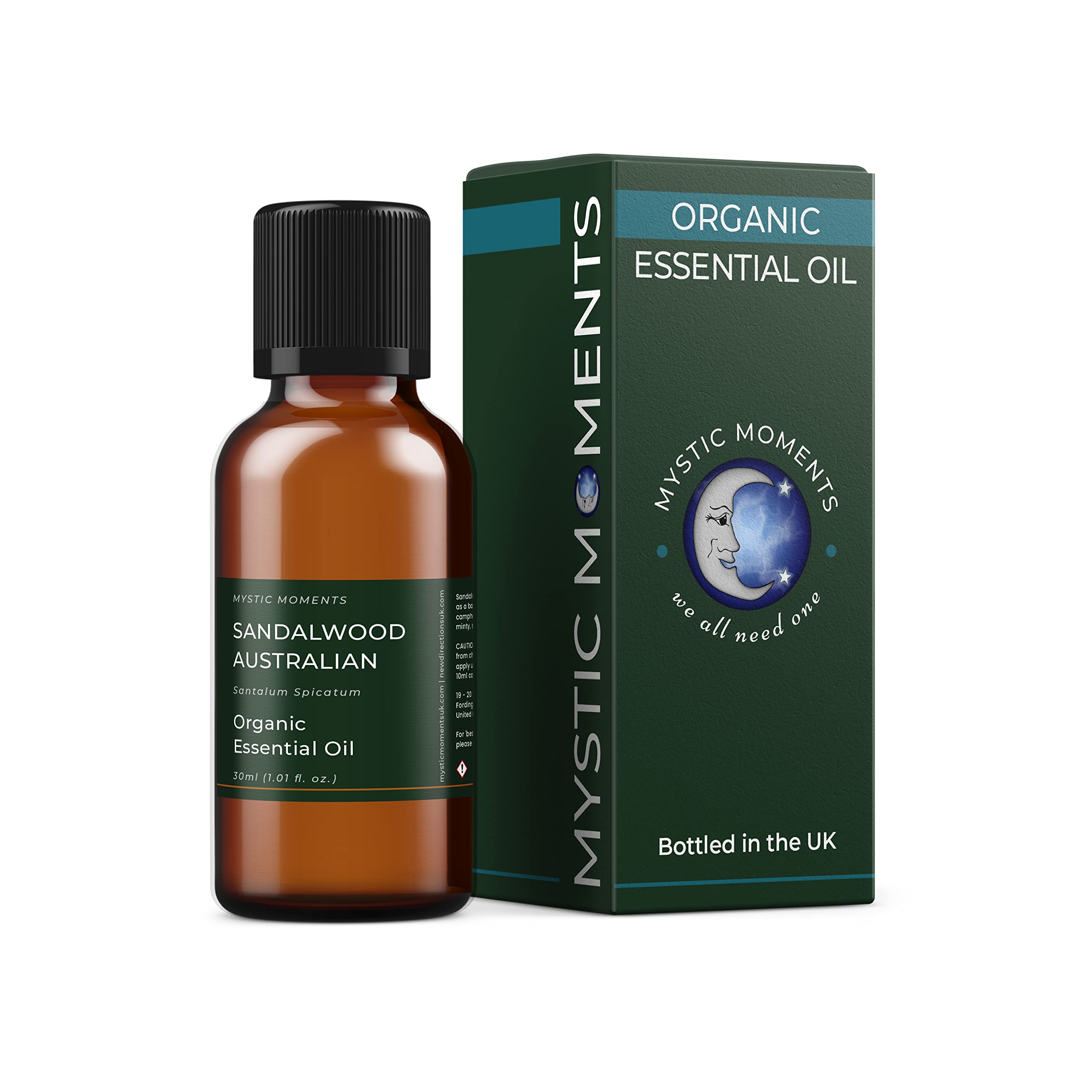 Organic Sandalwood Australian Essential Oil 30ml - Pure Natural Aromatherapy Oil for Diffusers, Massage & Skin Care | Vegan, GMO-Free | Relaxation, Meditation & Home Spa Use