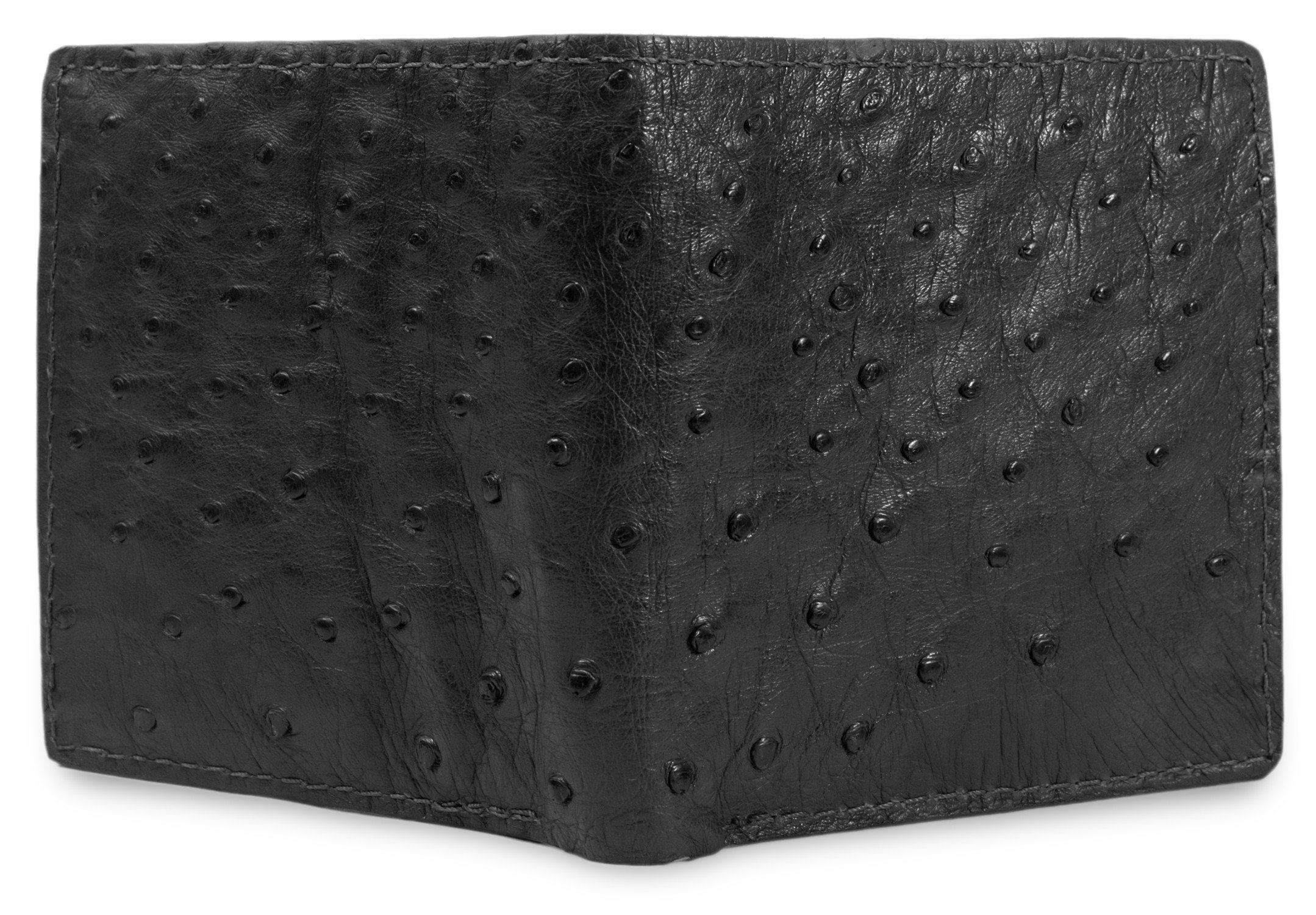 Premium Ostrich Leather Slim Wallet for Men - RFID Blocking with 12 Card Slots & Cash Pocket | Stylish Minimalist Bifold Wallet for Everyday Carry, Travel, and Business Use