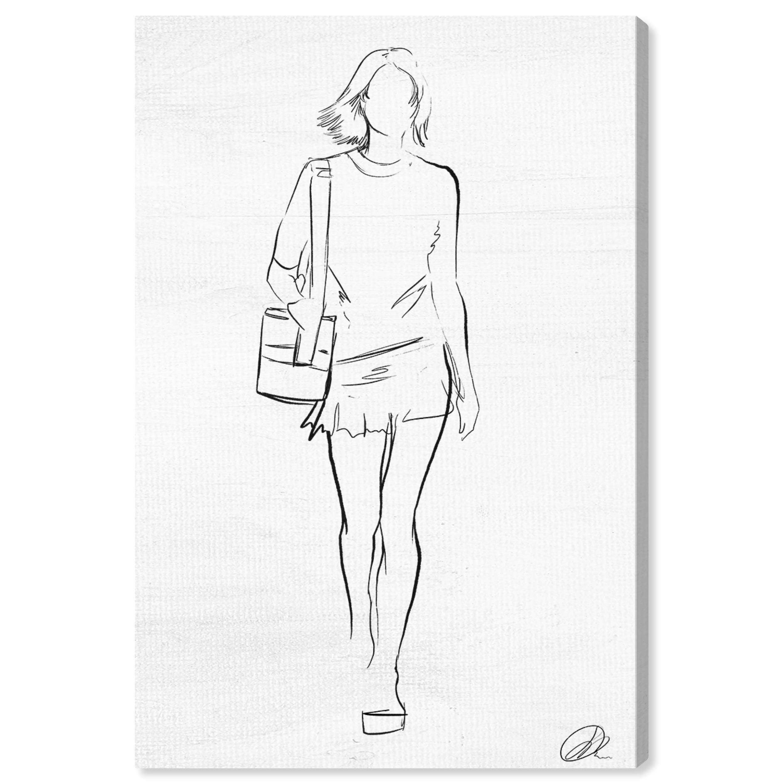 Oliver Gal Artist Co. Fashion & Glam Wall Art Canvas Print - Fashion Sketch II | Modern Home Decor for Living Room, Bedroom & Office