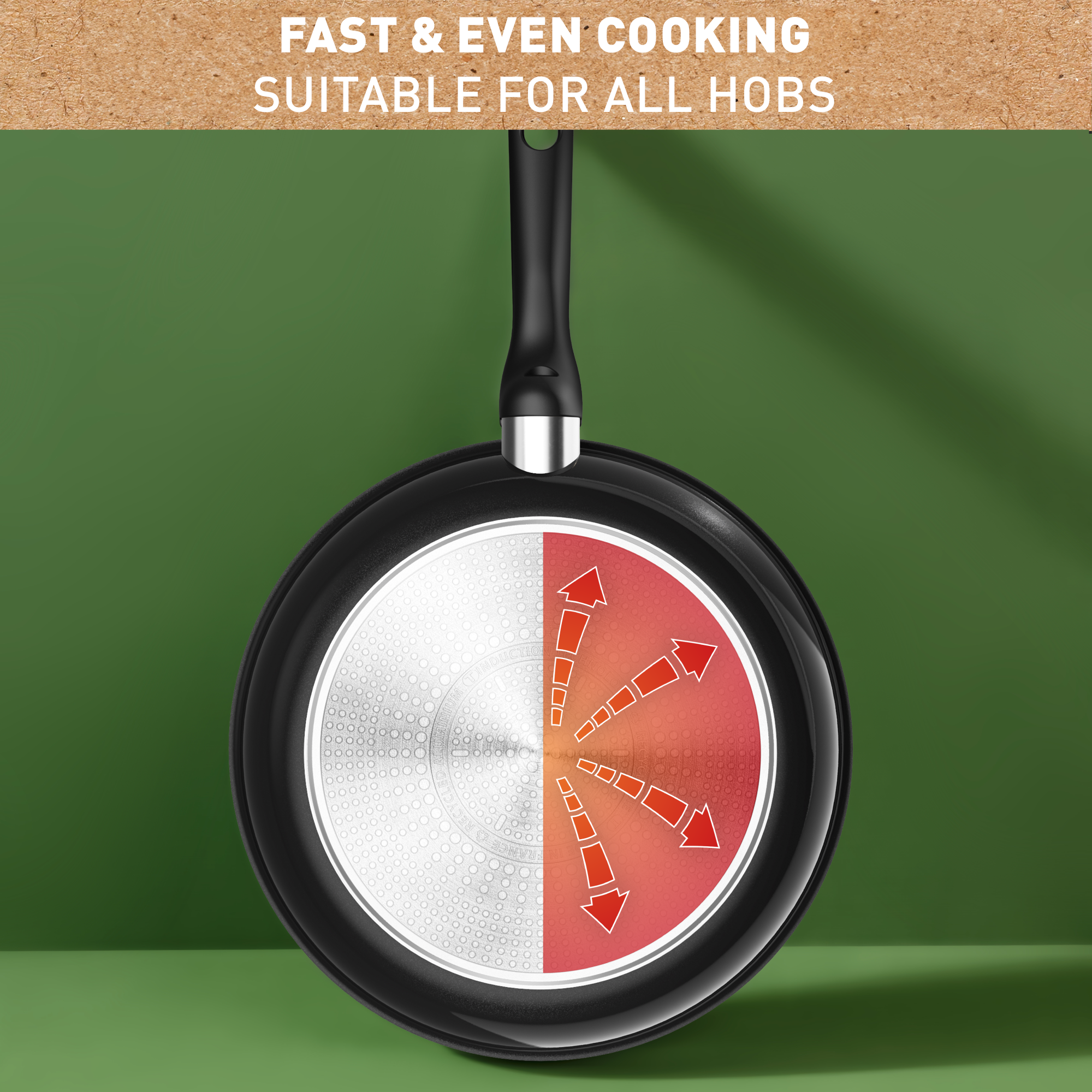 Tefal Renew Black Wok 28cm - Ceramic Non-Stick Coating Frying Pan | Healthy Cooking, Stir Fry & Sauteing | Dishwasher Safe & Scratch Resistant