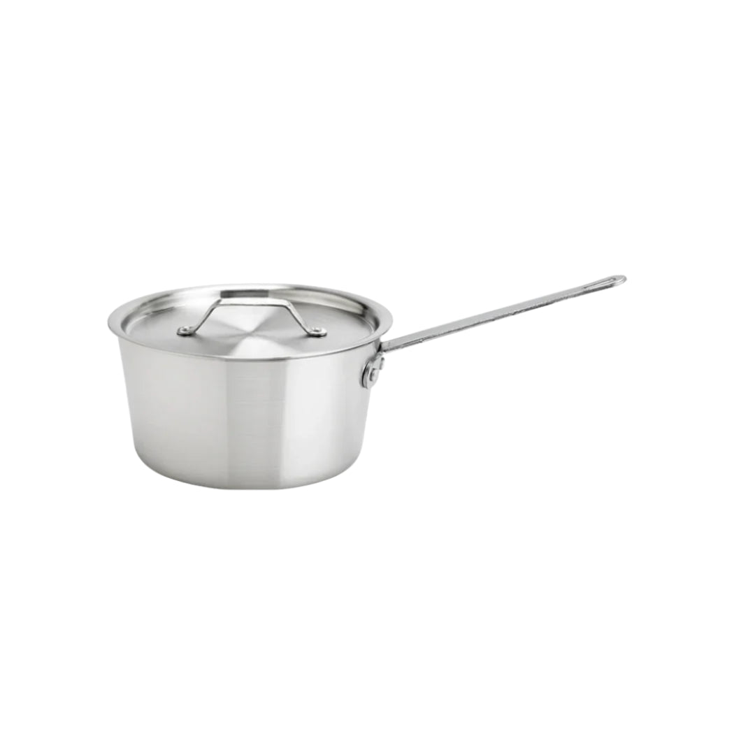 Thermalloy 2.75 Quart Aluminum Sauce Pan with Lid - Perfect for Cooking, Simmering & Serving Soups, Sauces & Stews