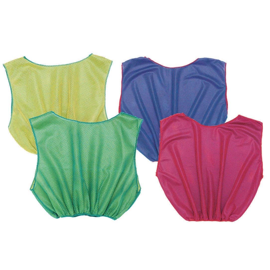 S&S Worldwide Reversible Pinnies - Large, Red/Blue - Sports Practice Bibs for Basketball, Soccer & Team Training - Ideal for Coaches & Players