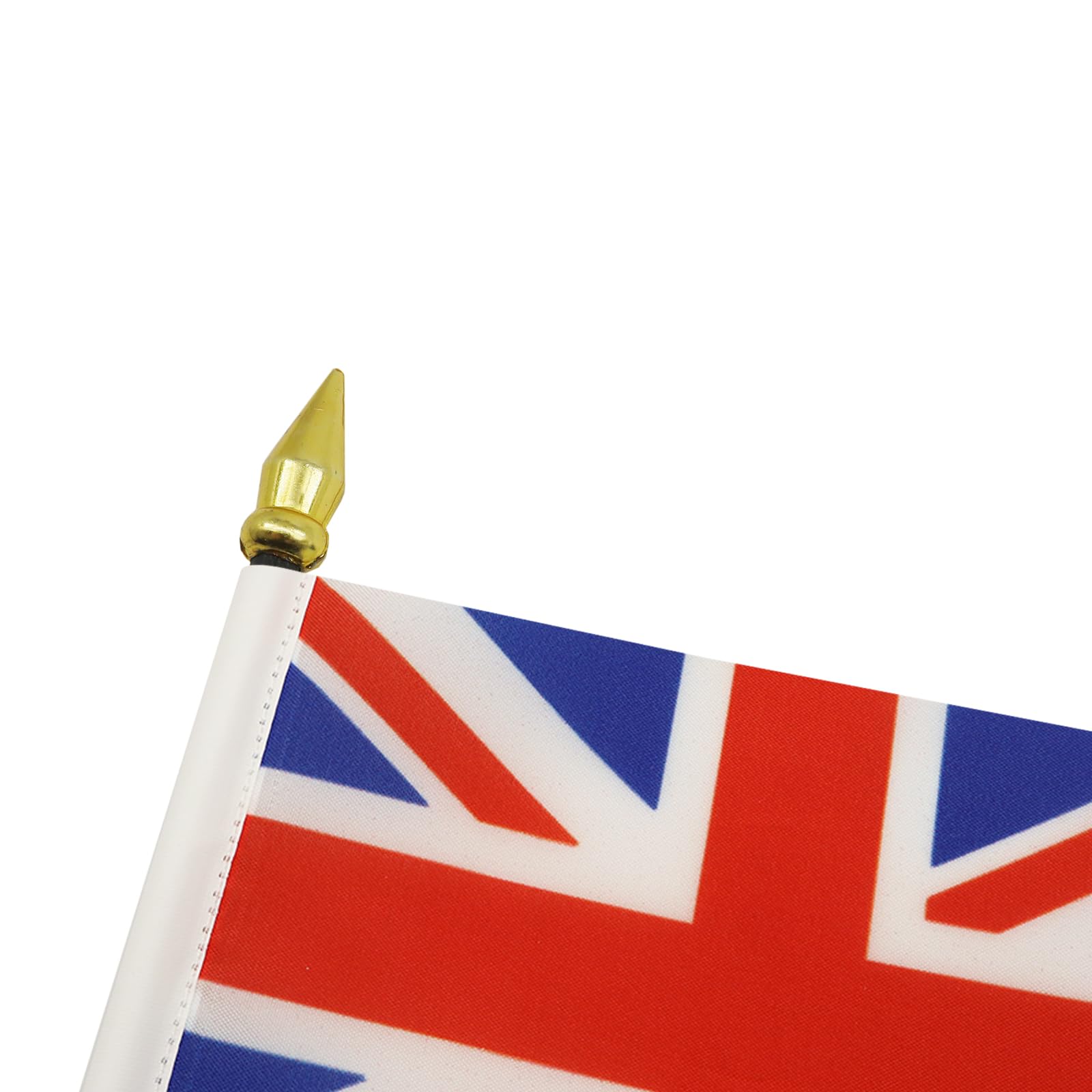 AZ FLAG United Kingdom Mini Desk Flag 4'' x 6'' (15 x 10 cm) - British Office Banner with 10'' Golden Spear Pole - 100% Polyester - Perfect for Office Decor, Home Display & International Events