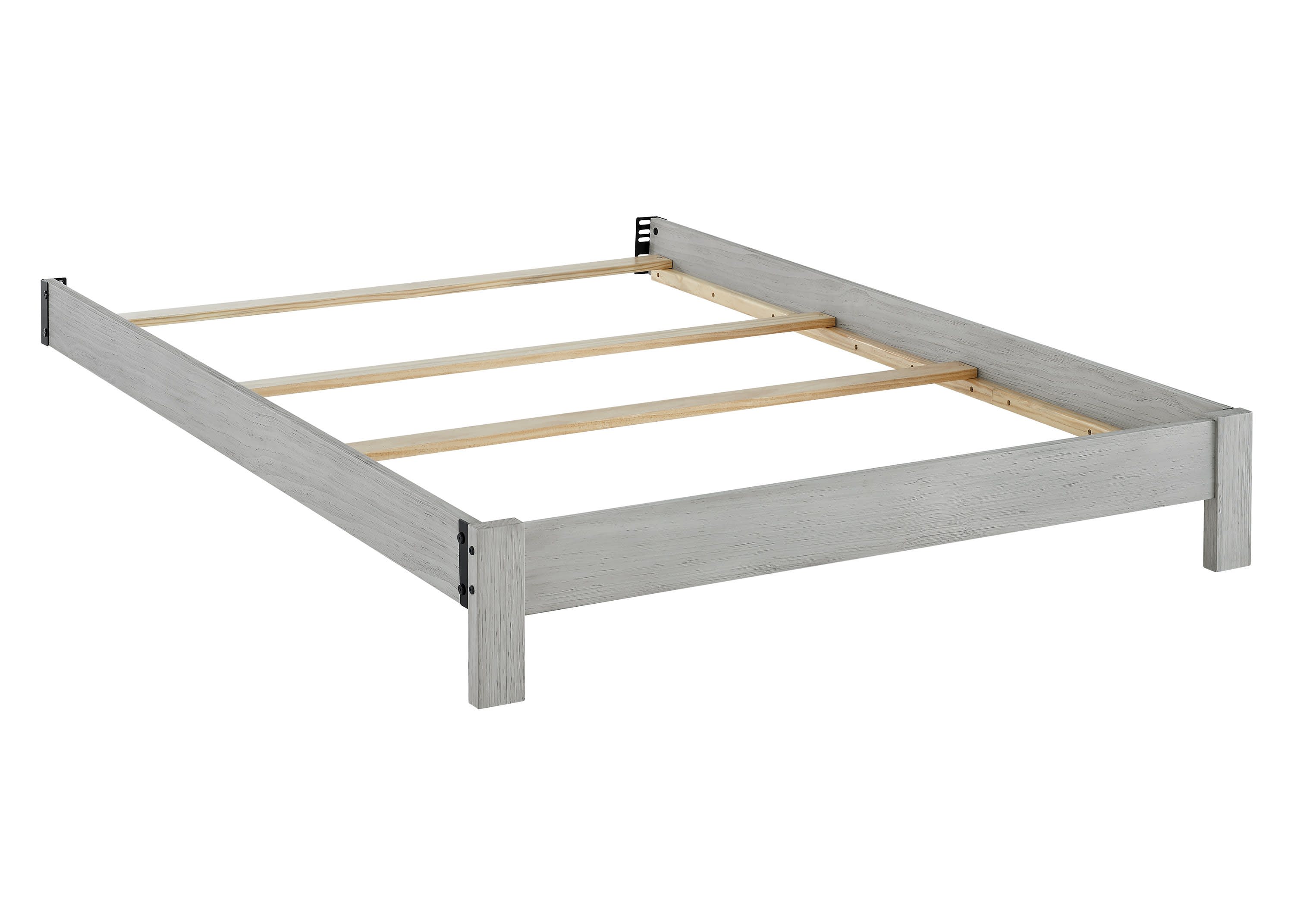 Full Size Platform Bed Kit for 4-in-1 Convertible Cribs - Sturdy Wooden Toddler Bed Frame with Safety Rails - Perfect for Nursery, Kids Room & Guest Bedroom
