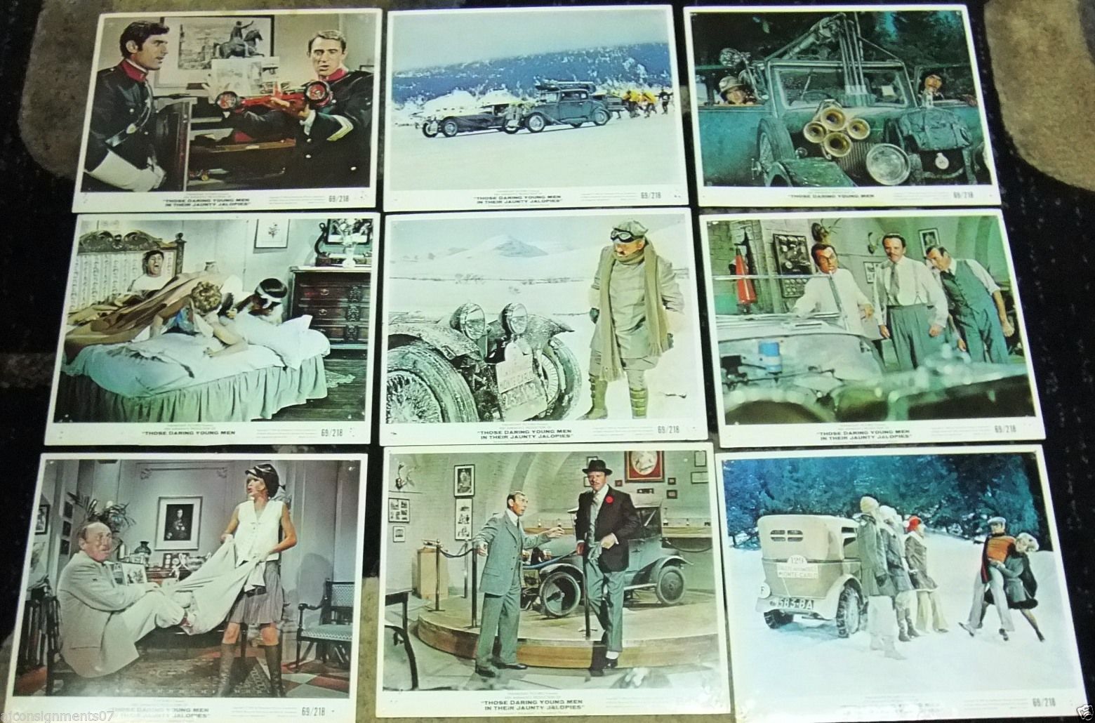 Vintage 1960s Film Lobby Cards - Set of 12 Original 10x8 Movie Posters for 