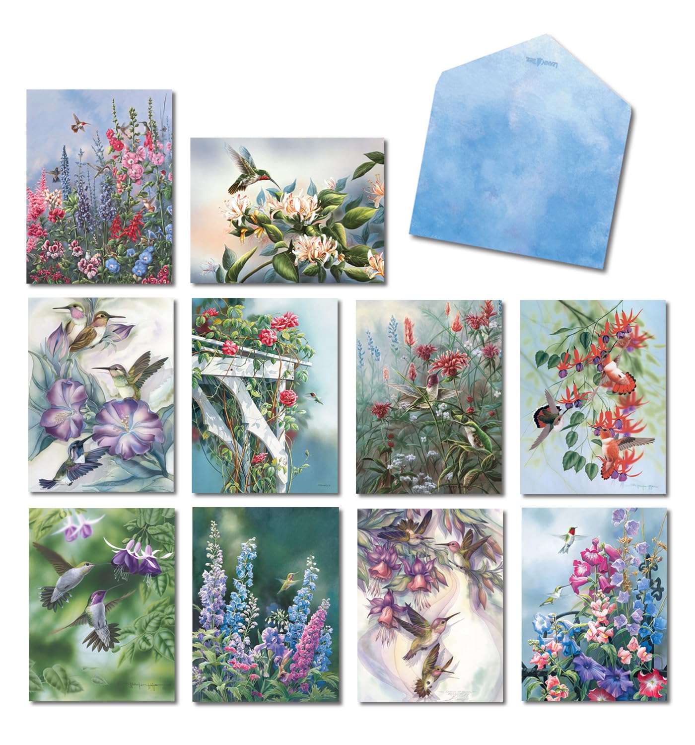 Leanin' Tree Hummingbird Blank Note Cards Set - 20 Elegant Stationery Cards & 22 Envelopes for Personalized Messages, Thank You Notes, Wedding Invitations - Perfect for Birthdays, Anniversaries & Special Occasions