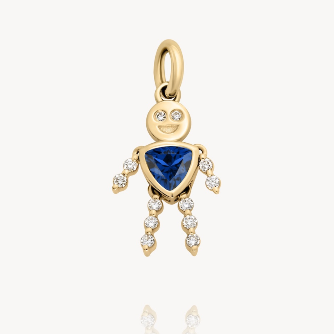 September Boy Lulu & Lox Charm Sapphire Pendant Necklace - Elegant Jewelry Gift for Women - Perfect for Birthdays, Anniversaries & Special Occasions