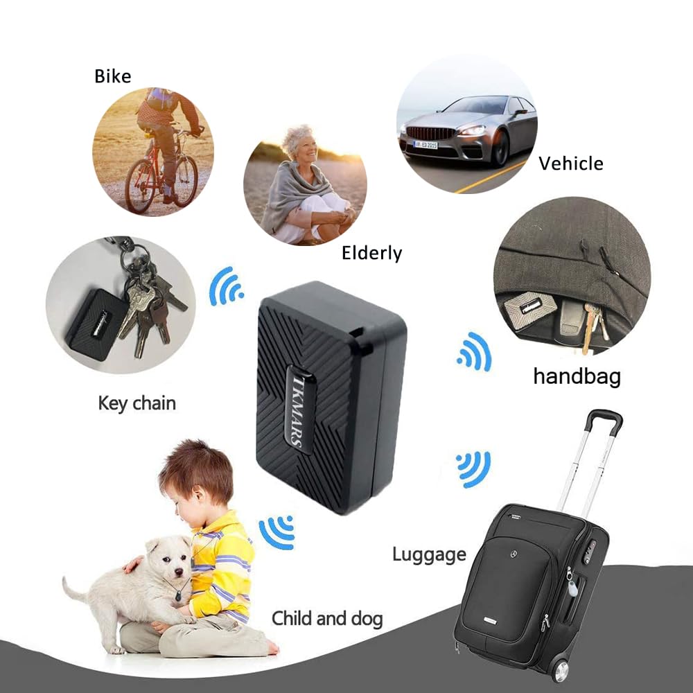 TK913 Mini GPS Tracker No Monthly Fee - Real-Time Magnetic Waterproof Tracking Device for Cars, Motorcycles, Kids & Luggage with Free Mobile App | Perfect for Vehicle Security, Child Safety & Travel Protection