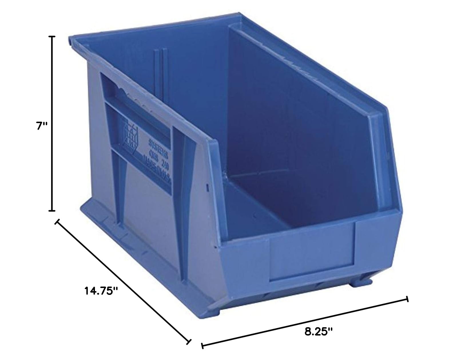 Aviditi BINP1487BAVI Plastic Stackable & Hangable Storage Bins - 14.75