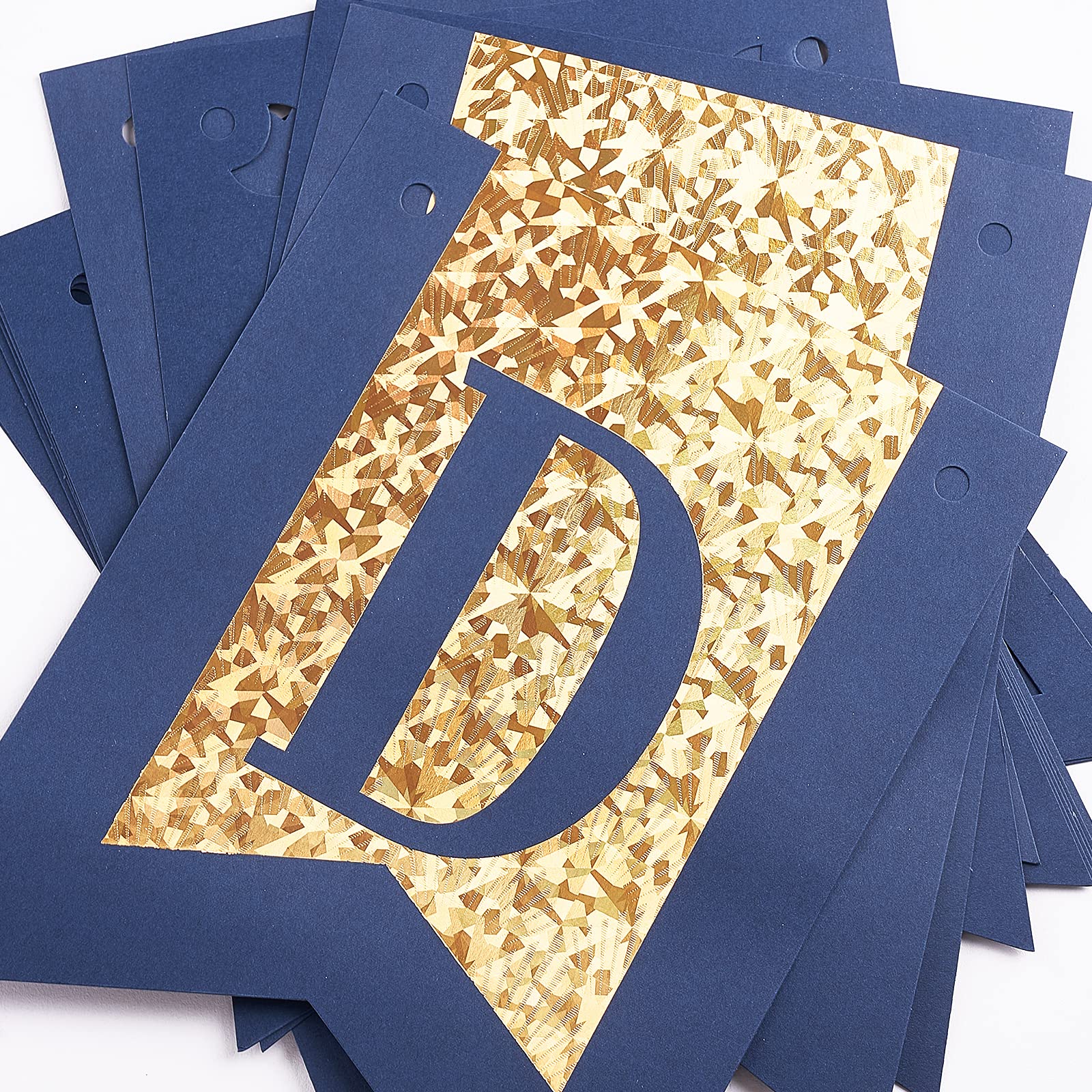Navy Blue & Gold Happy Birthday Banner - Premium Birthday Sign for Boys Party Decorations, Blue & Gold Party Supplies - Perfect for Indoor & Outdoor Birthday Celebrations, Baby Showers, and Special Events